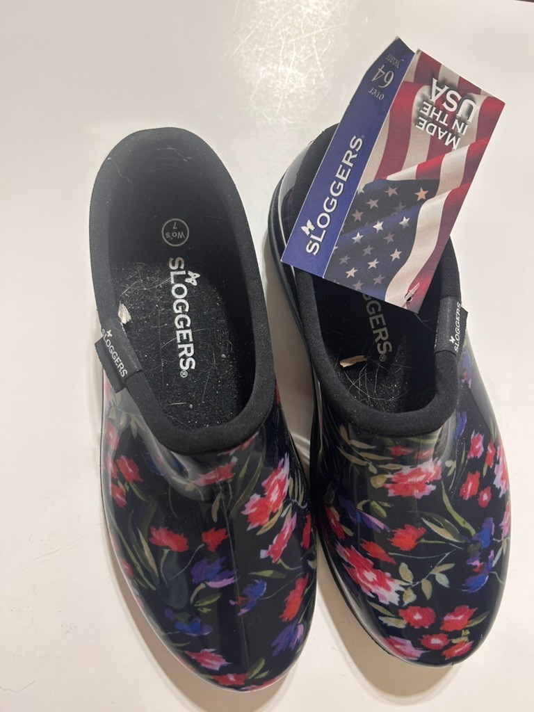 Sloggers Women\'s Size 7 Floral Garden & Rain Shoes New
