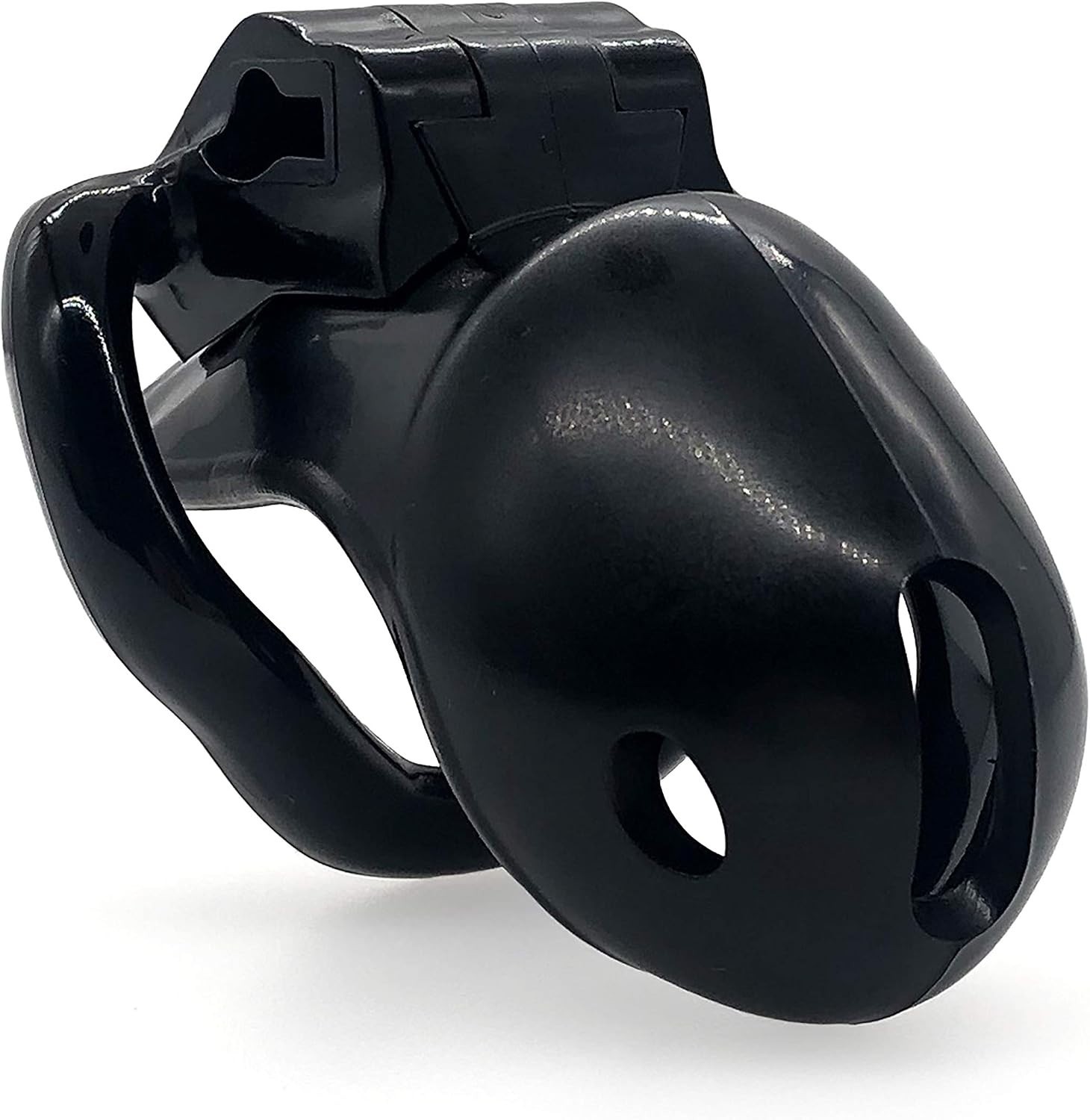 Men\'s Adjustable Chastity Device Cage & Briefs - Lightweight Resin Black Design