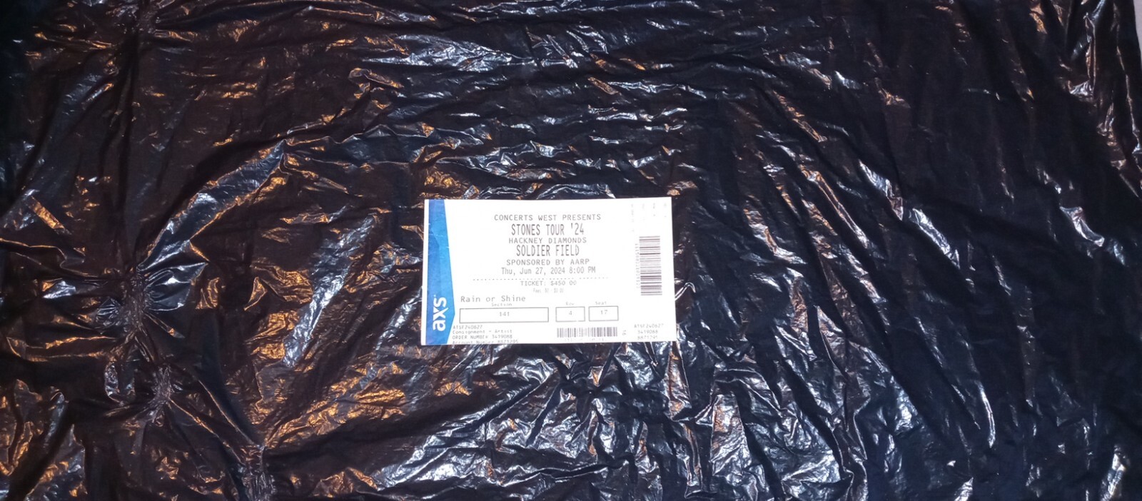 ROLLING STONES 6/27/2024 Chicago Soldier Field Hackney Diamonds Tour Full Ticket
