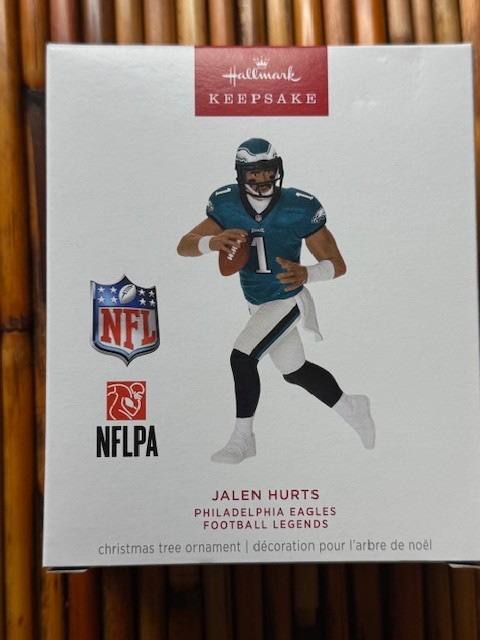 2025 HALLMARK JALEN HURTS PHILADELPHIA EAGLES FOOTBALL STAR ORNAMENT NIB 2025 HALLMARK JALEN HURTS PHILADELPHIA EAGLES FOOTBALL STAR ORNAMENT NIB