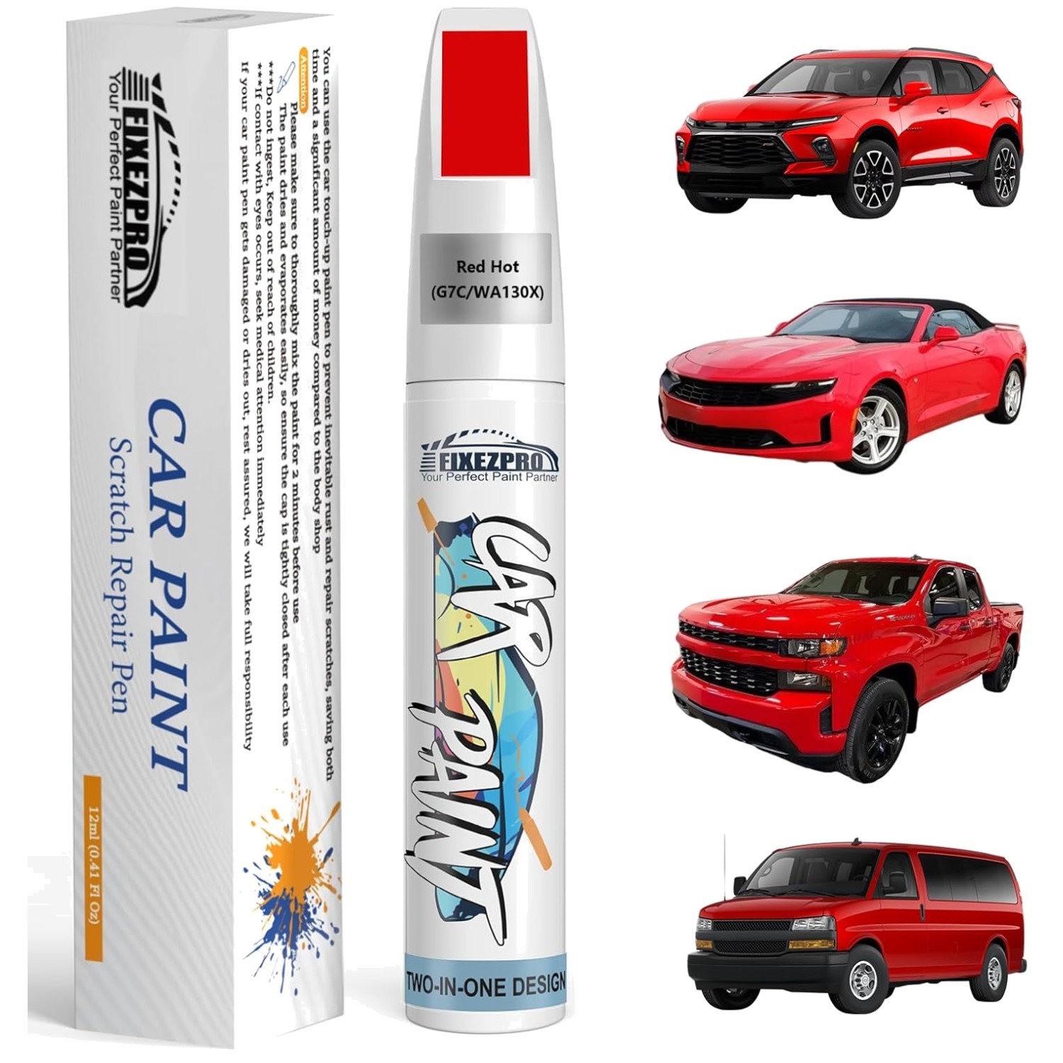 Chevrolet Red Hot Touch Up Paint - Exact Match Pen