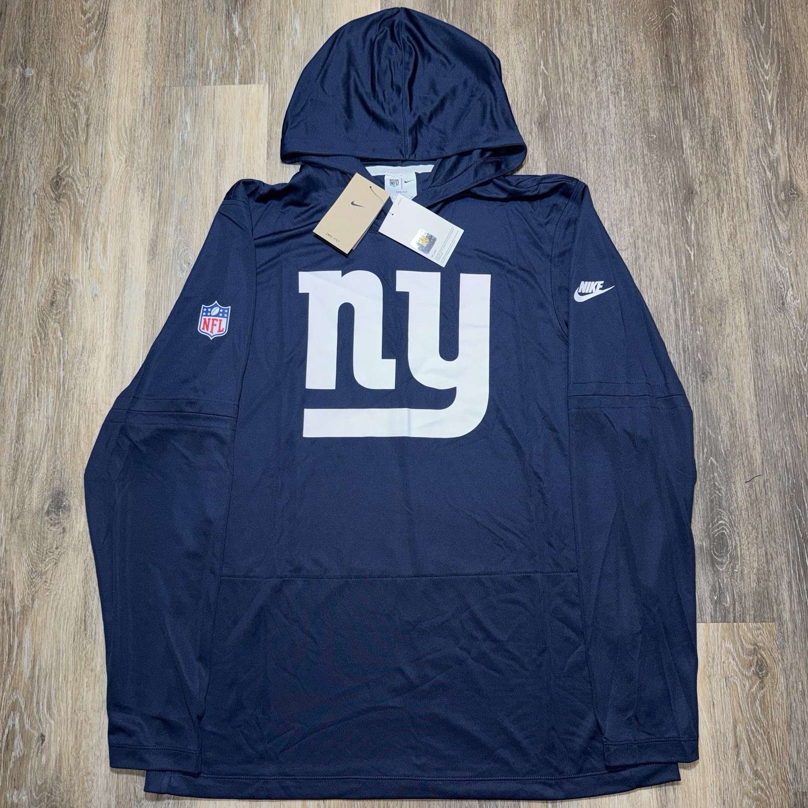 Nike New York Giants Sideline Dri-FIT Lightweight Hoodie Alt Standard Issue Navy