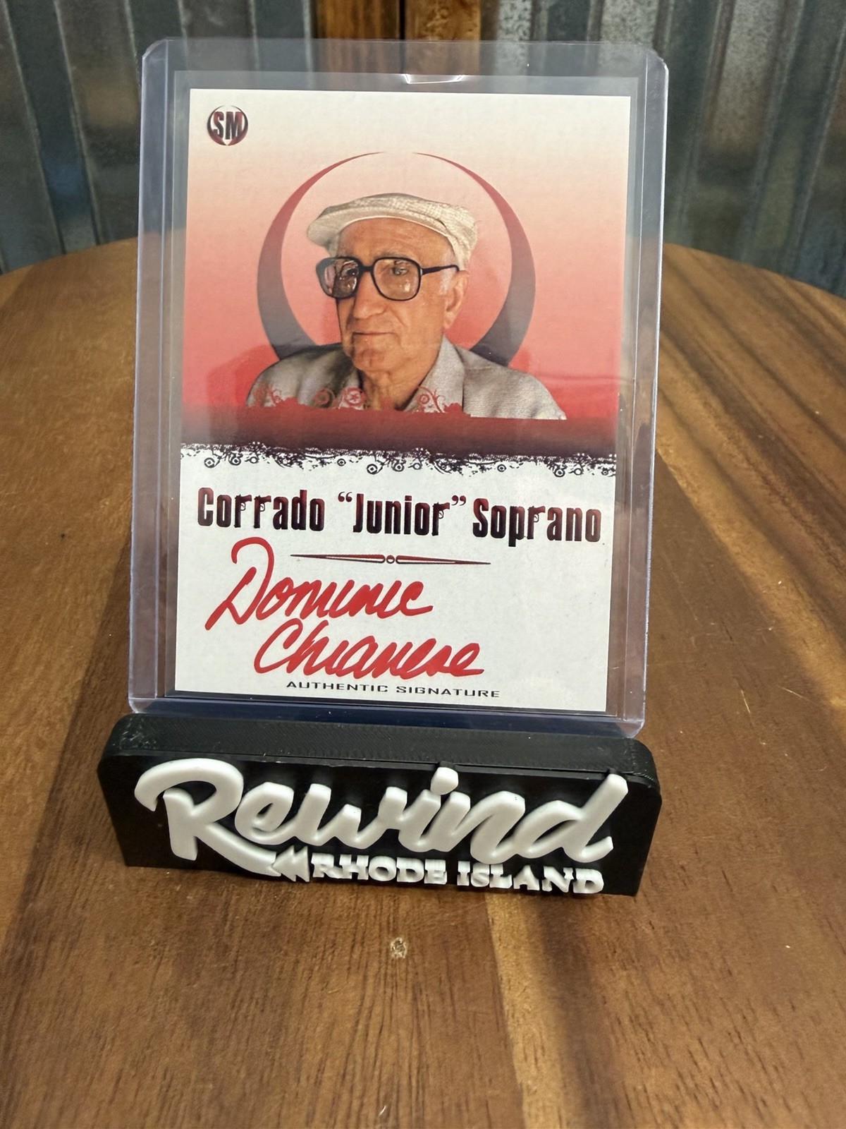 Dominic Chianese Signed Sopranos Uncle Junior Card Red Ink IP Autograph DC-1