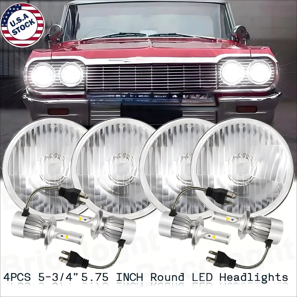 For 58-75 Chevy Impala El Camino 4PCS 5.75\