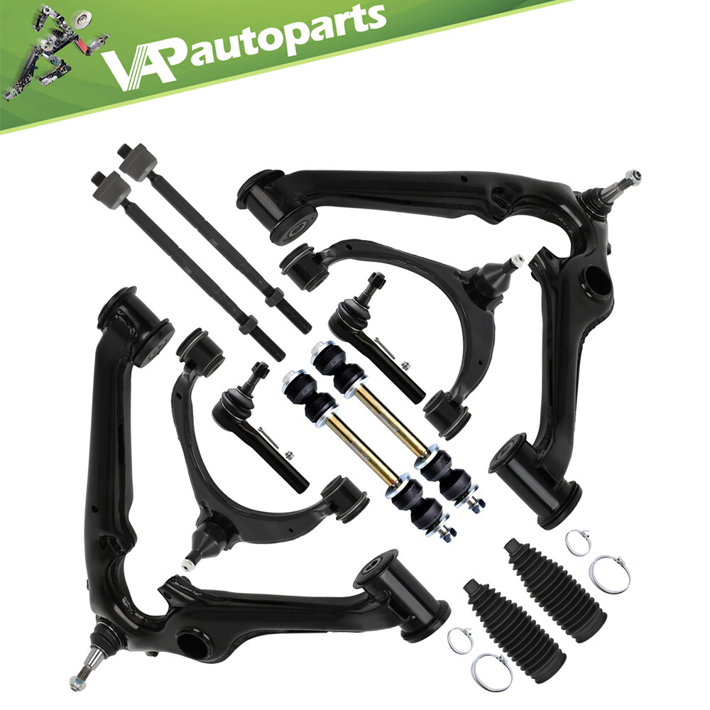 Complete Control Arm w Ball Joint Kit Tie Rod Sway Bar For 16-18 GMC Sierra 1500