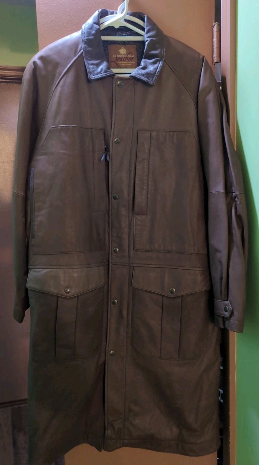 The Territory Ahead: 2 Tone Brown, Genuine Leather, Long Sleeve, 8 Pkt Jacket, M