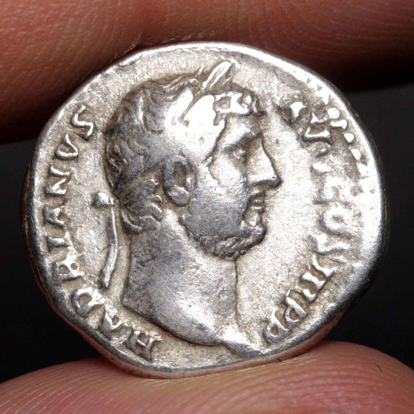 Emperor Hadrian Denarius 137AD Ancient Roman Empire Silver Coin Rome Spes