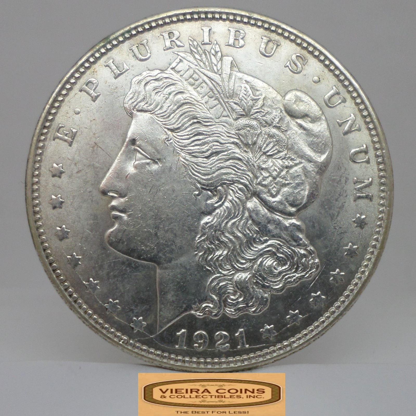 1921-D Morgan Silver Dollar, AU / MS - #C62678NQ