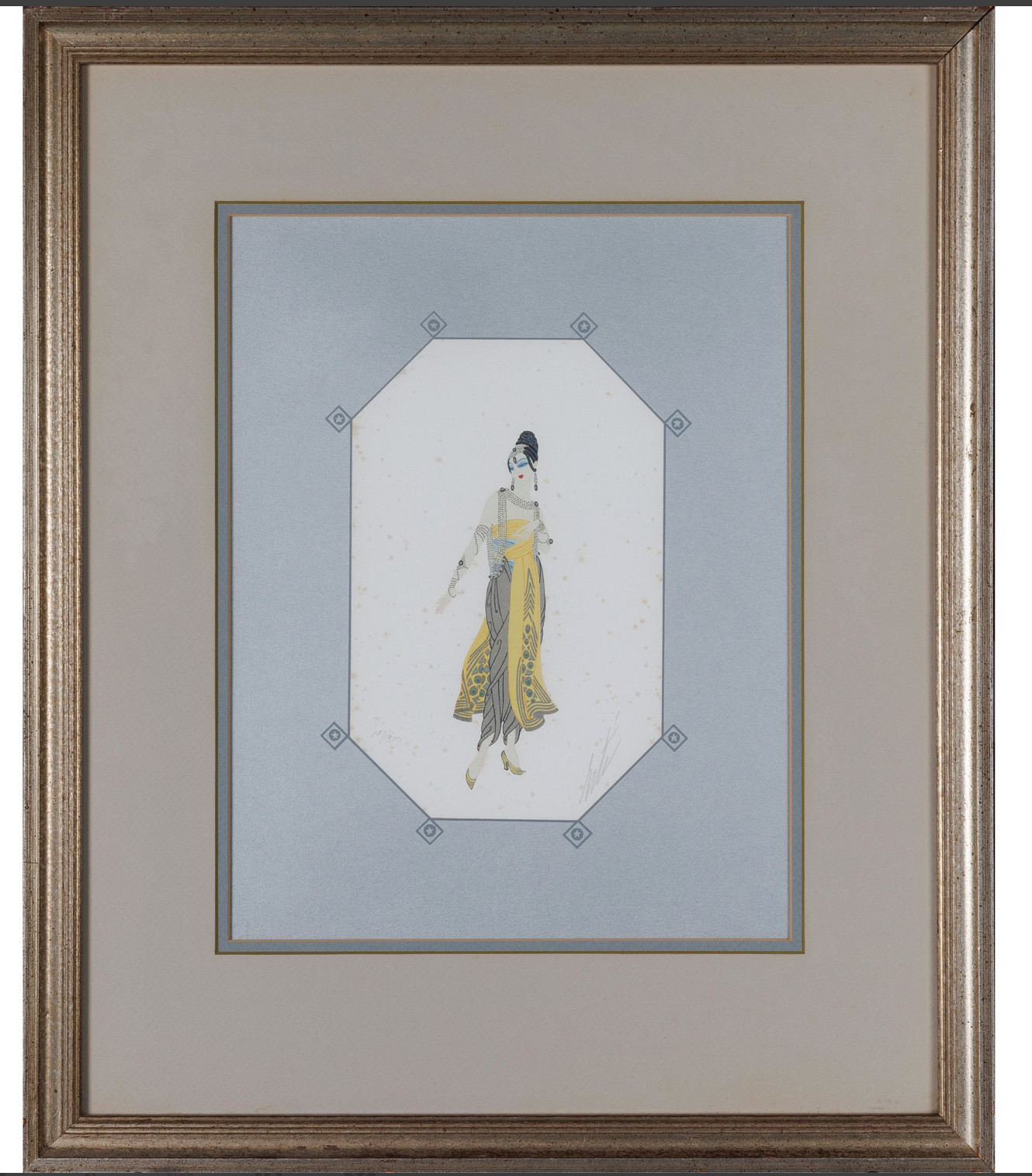 Erte Baghdad 1979 Signed Numbered Lithograph 147/300 Framed COA Art Deco