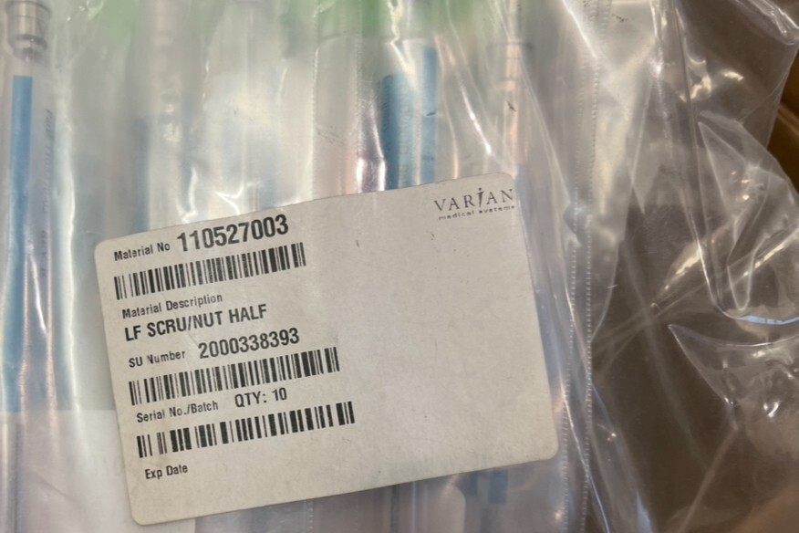 Varian Linear Accelerator Millenium MLC LF SCRU/NUT HALF p/n 110527003 New Varian Linear Accelerator Millenium MLC LF SCRU/NUT HALF p/n 110527003 New