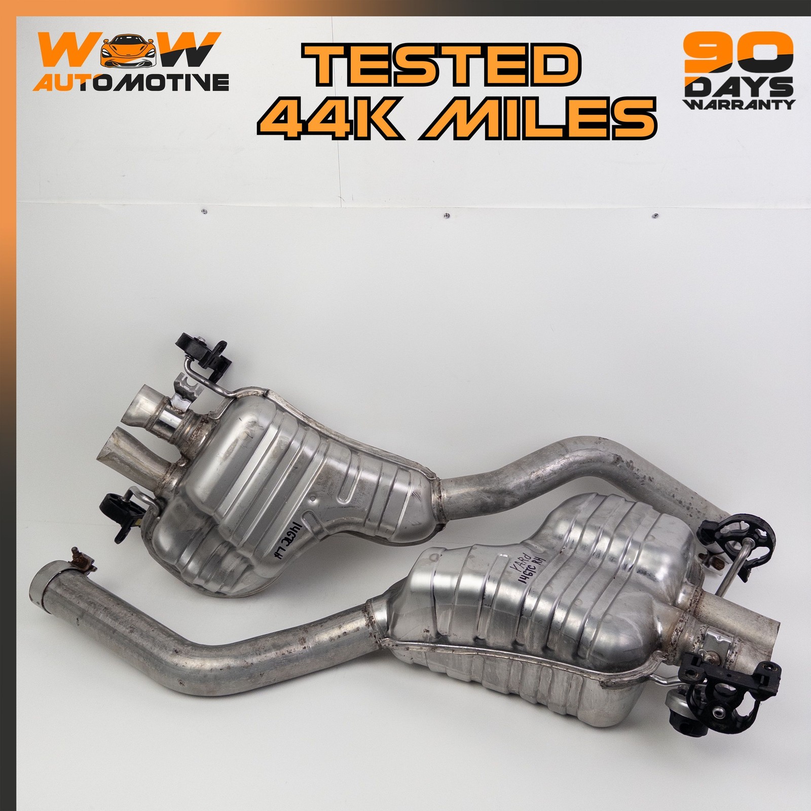 12-17 BENTLEY CONTINENTAL GT REAR LEFT RIGHT EXHAUST MUFFLER ASSEMBLY SET OEM 12-17 BENTLEY CONTINENTAL GT REAR LEFT RIGHT EXHAUST MUFFLER ASSEMBLY SET OEM