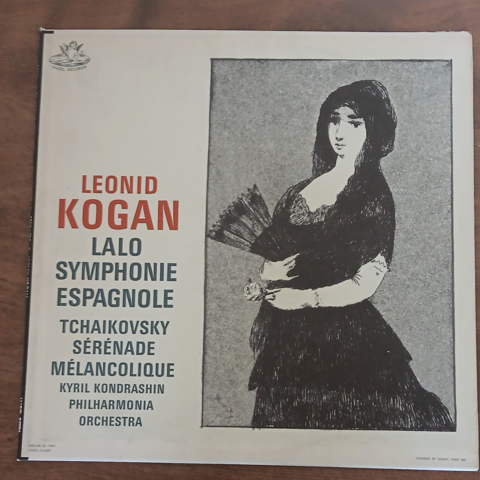 Angel 35721 Leonid Kogan Lalo Symphonie Espagnole/Tchaikovsky Mono LP 1960