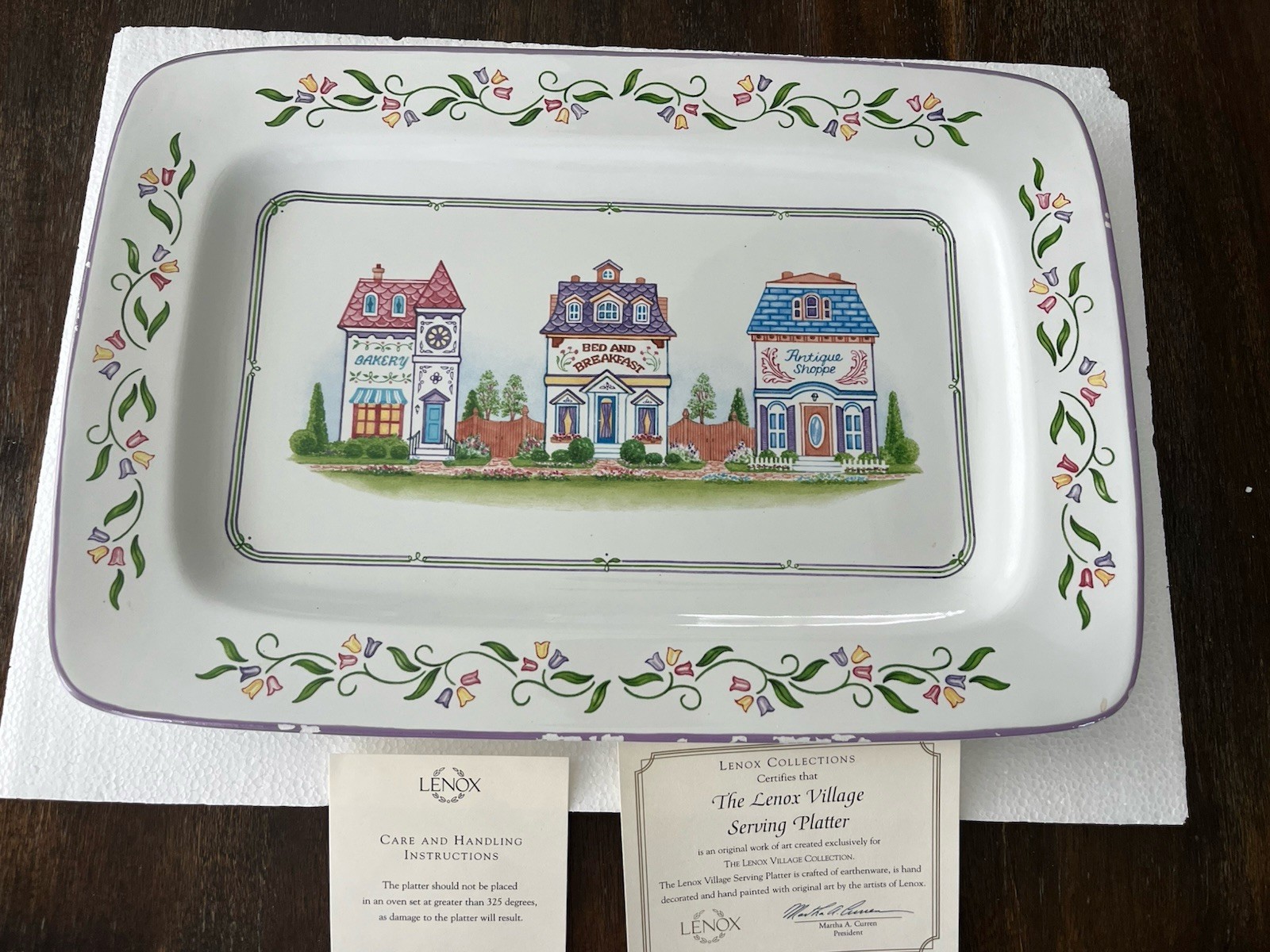 The Lenox Village Serving Platter In Orig Package -2002 The Lenox Village Serving Platter In Orig Package -2002