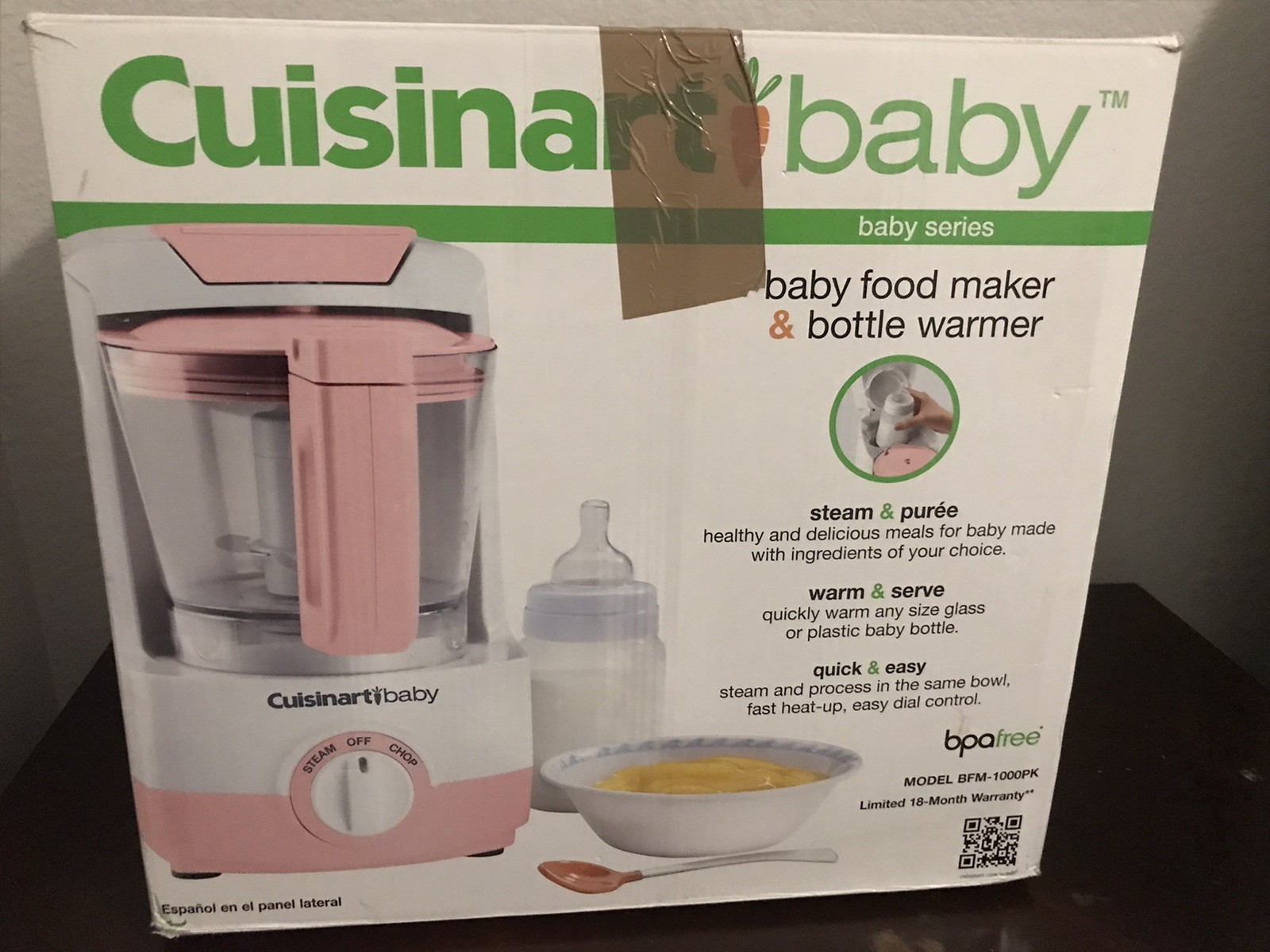 Cuisinart BFM-1000 Baby Food Maker and Bottle Warmer Pink Nib