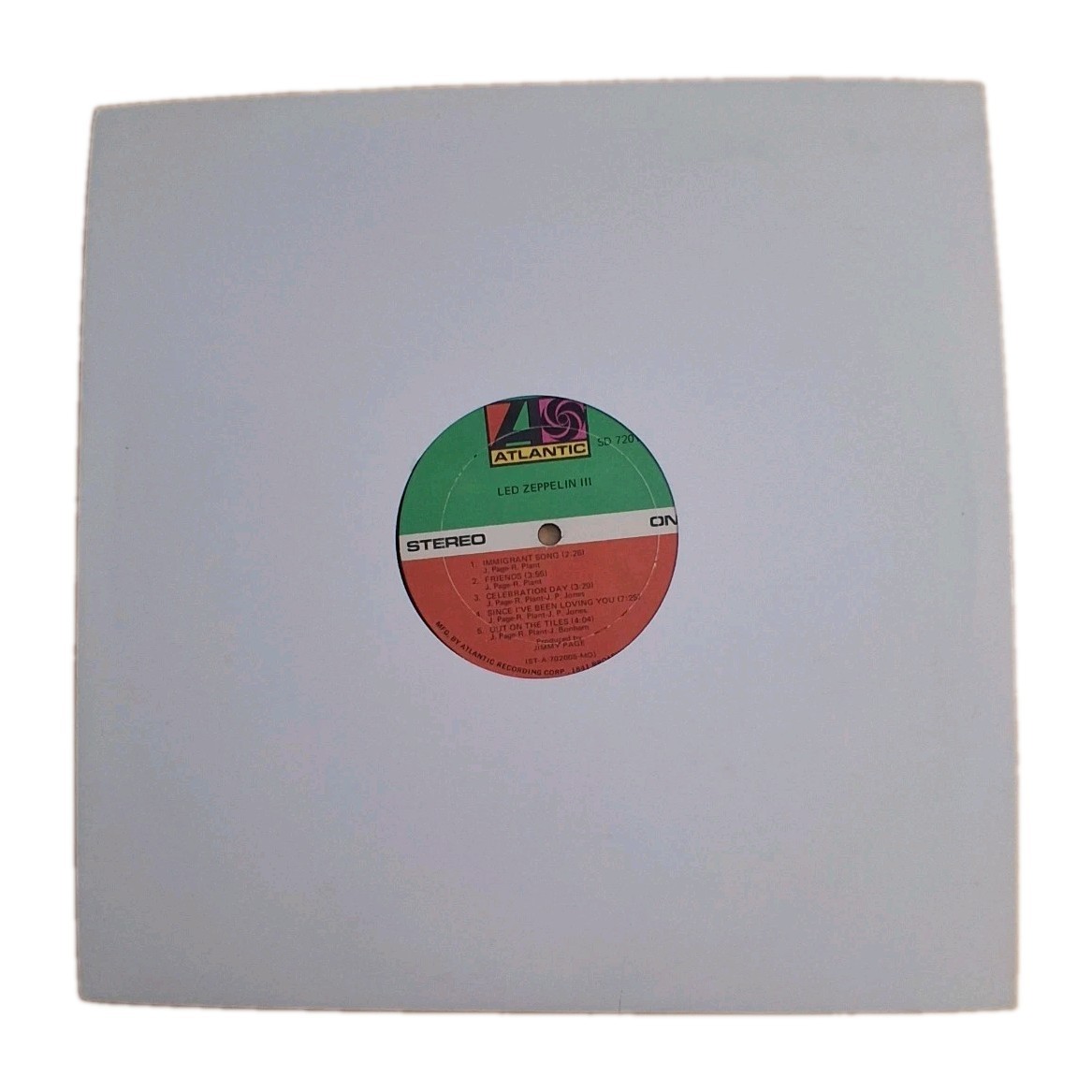 Led Zeppelin III [First Pressing] Near Mint, Broadway Atlantic Vinyl Record LP