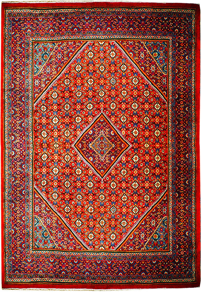 10x13\' Orange Herati Traditional Josheghan Rug 74639