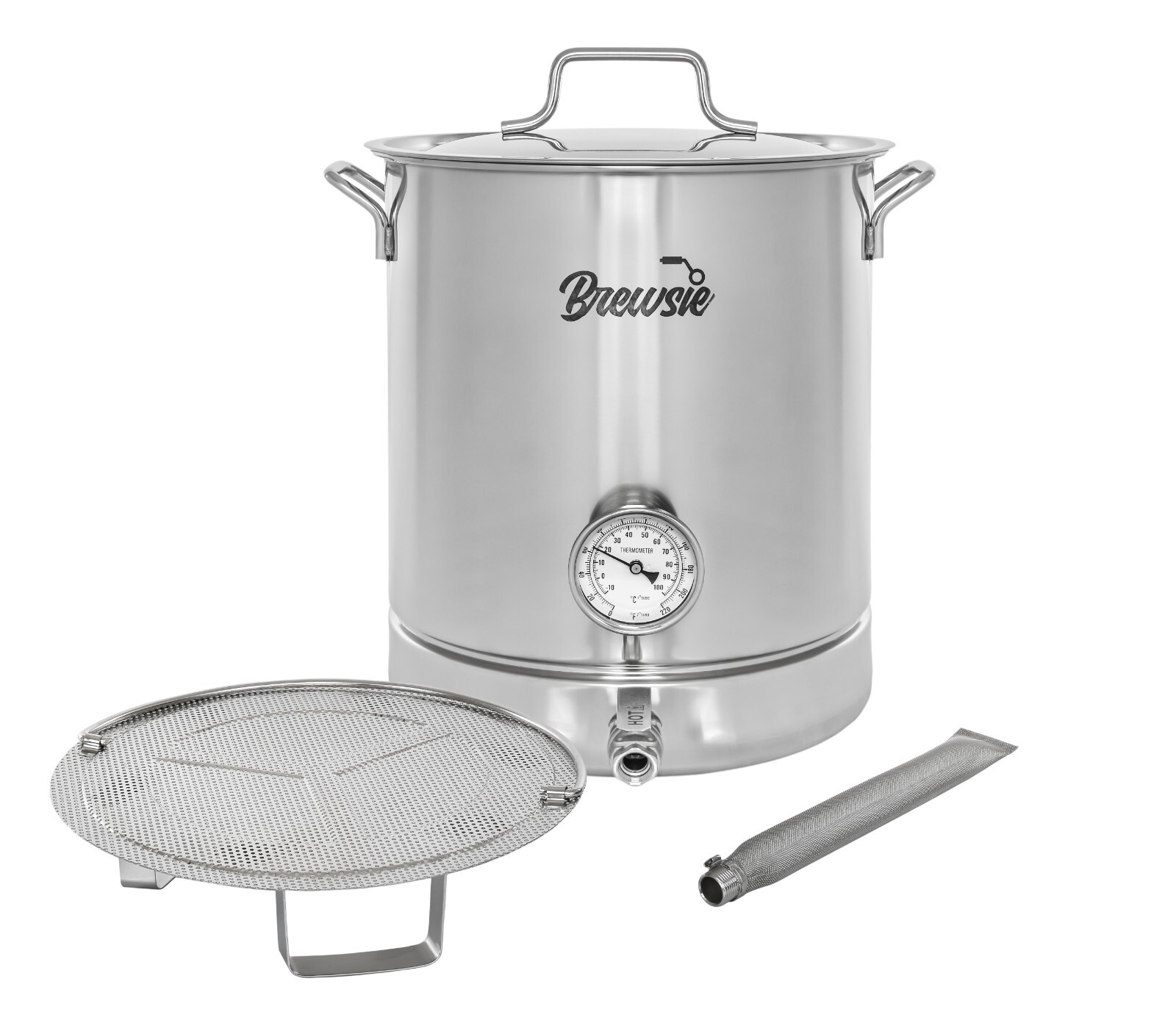 BREWSIE Stainless Steel Home Brew Kettle w/ Dual Filtration