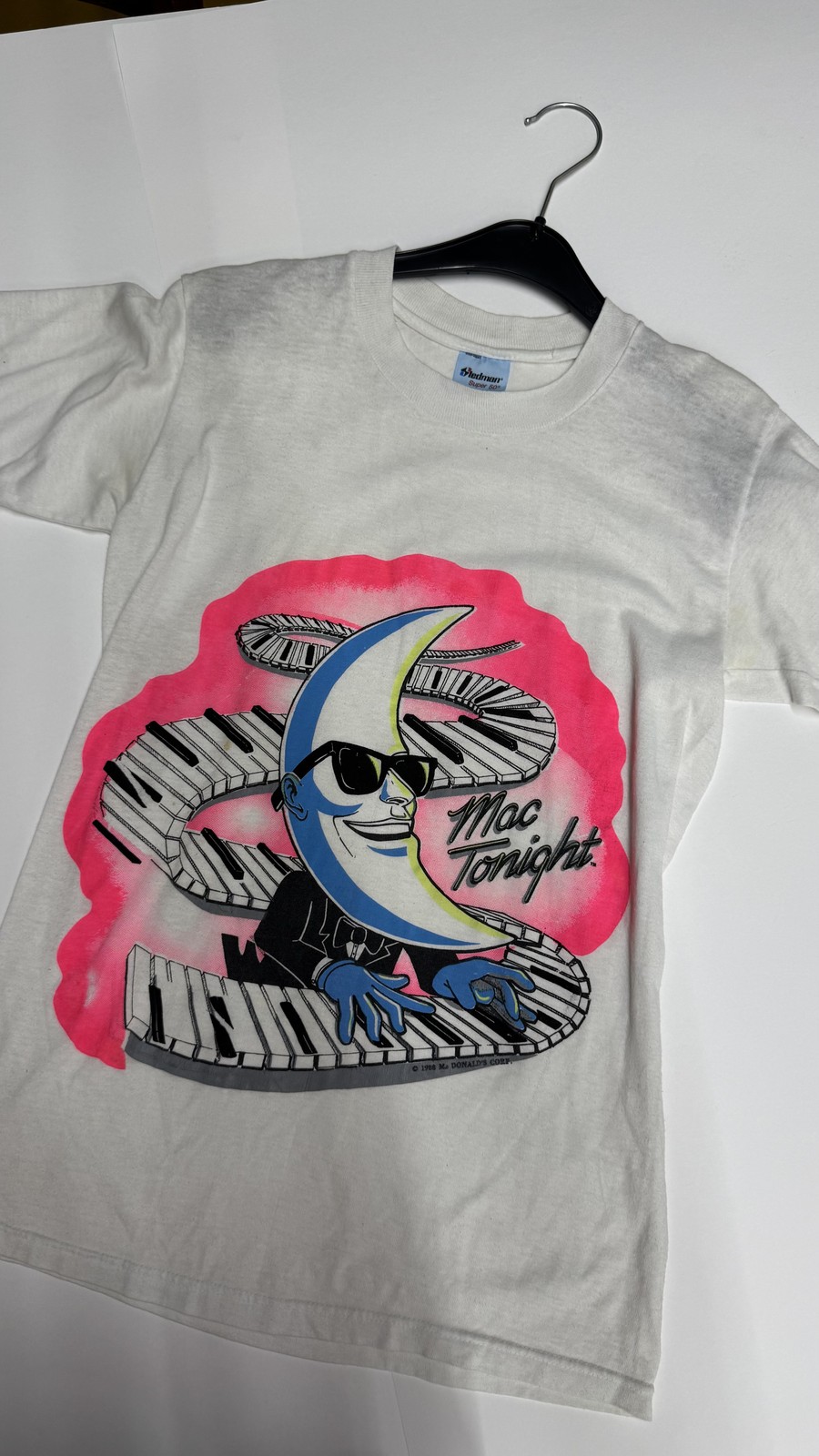 Vintage 80s/90s Mac Tonight McDonald\'s T-Shirt Keyboard Moon Promo