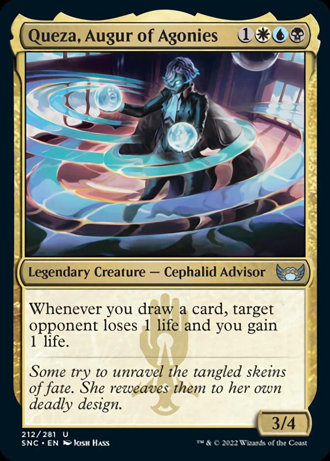 MTG Queza, Augur of Agonies [Streets of New Capenna] Lightly Played Foil Magic