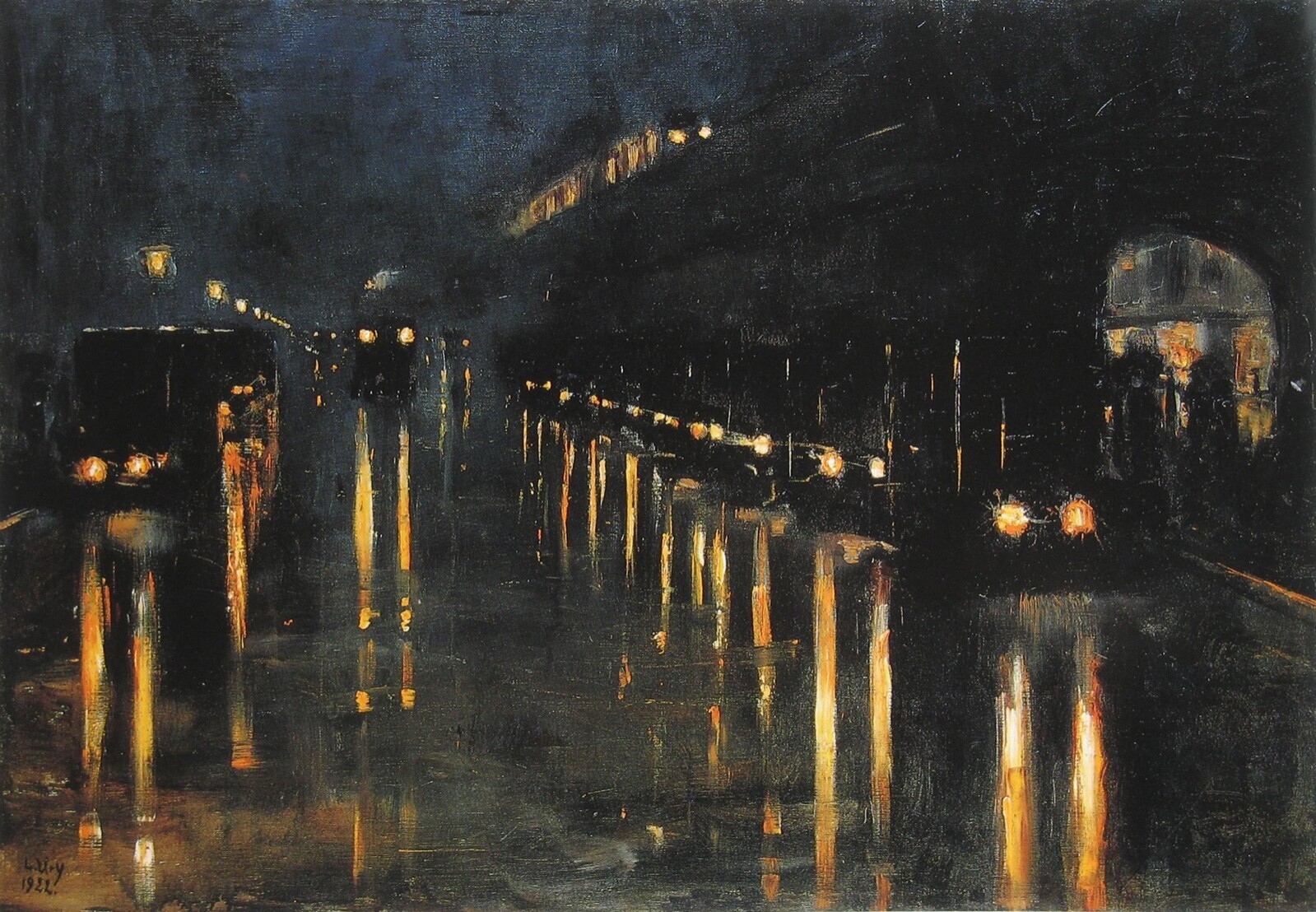 Lesser Ury : Bülowstraße  Station : 1922 : Archival Quality Art Print