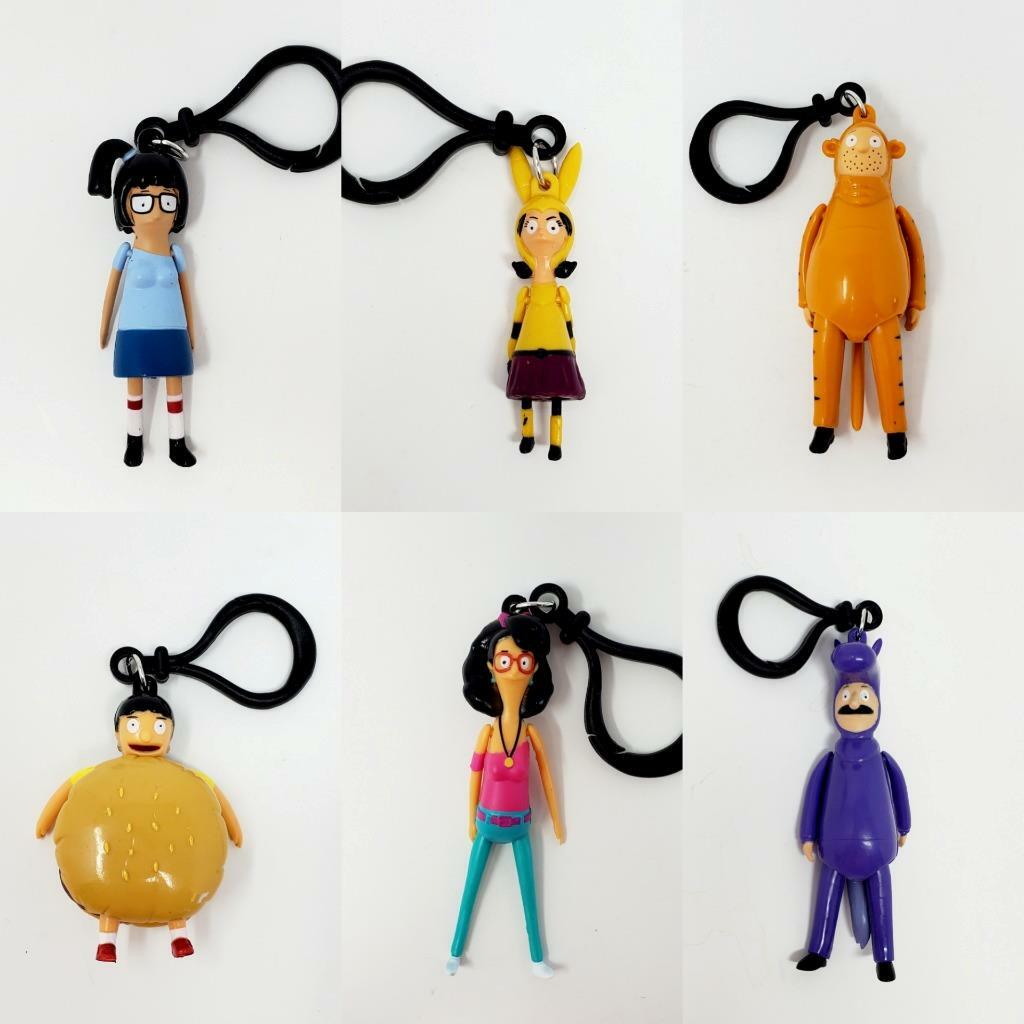 Bob\'s Burgers Chibi In Motion Complete Set of 6 REGULAR Dangler Clips