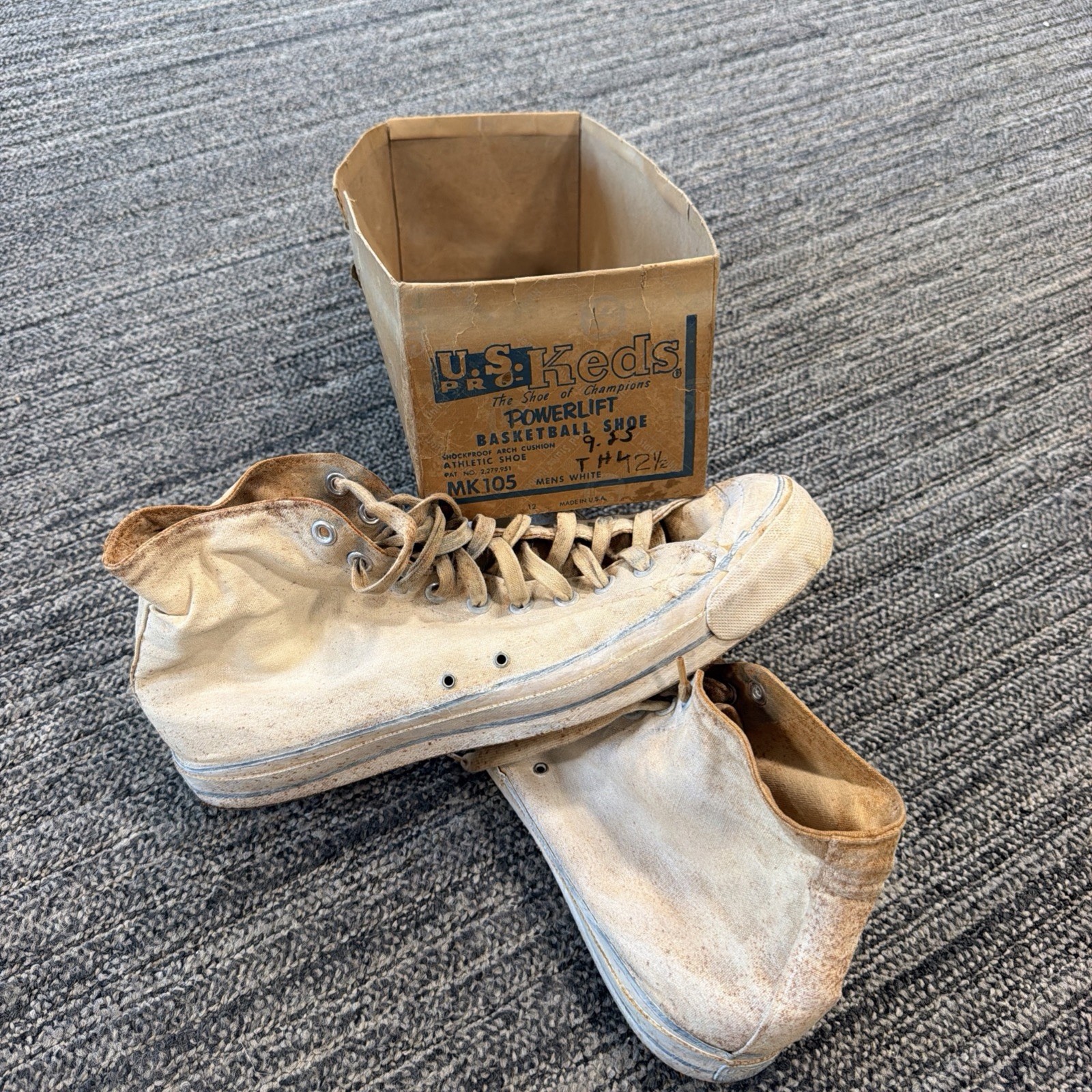 VTG Rare 50s US Pro-Keds Powerlift High-Top Basketball Sneakers With Box VTG Rare 50s US Pro-Keds Powerlift High-Top Basketball Sneakers With Box