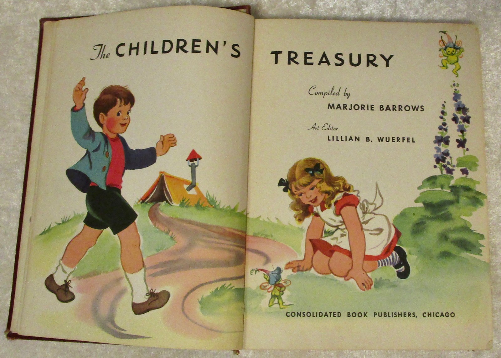 Vintage 1947 The Children's Treasury A Book To Grow On Marjorie Barrows HC no DJ