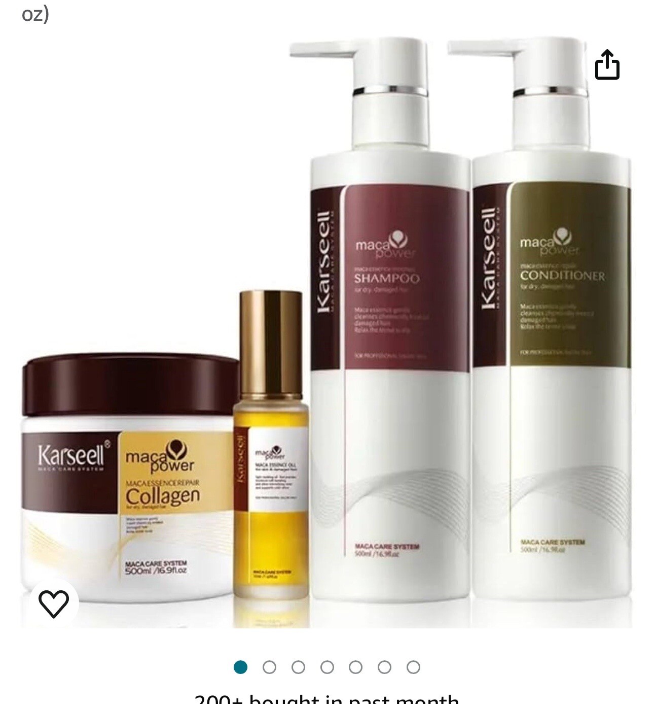 Original Karseell Hair Repair Set Shampoo Conditioner Mask MACA Argan Oil Kit Original Karseell Hair Repair Set Shampoo Conditioner Mask MACA Argan Oil Kit