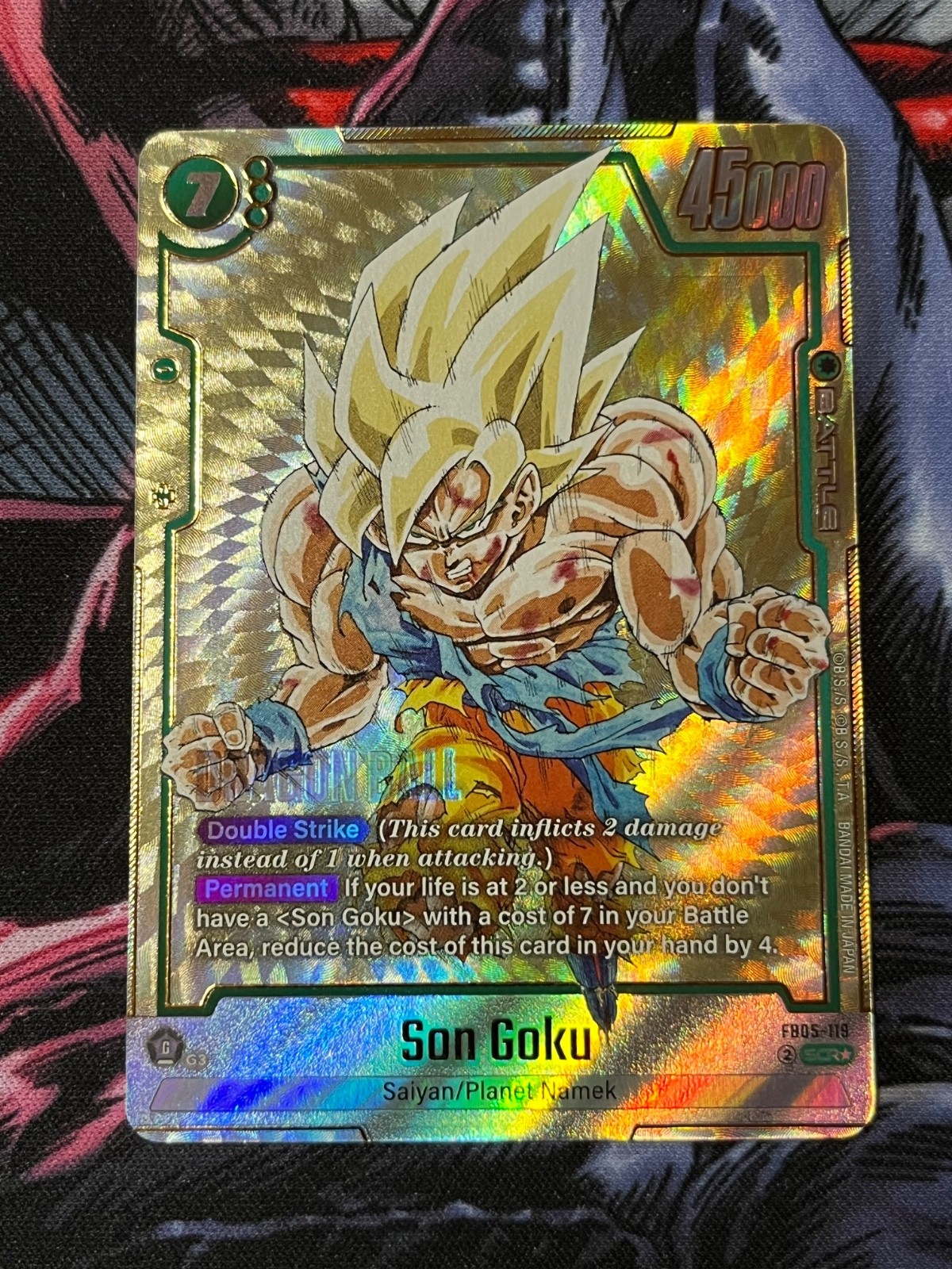 Bandai Dragon Ball Super Card Game Son Goku SCR FB05-119 Foil 45000 Cost 7 Bandai Dragon Ball Super Card Game Son Goku SCR FB05-119 Foil 45000 Cost 7