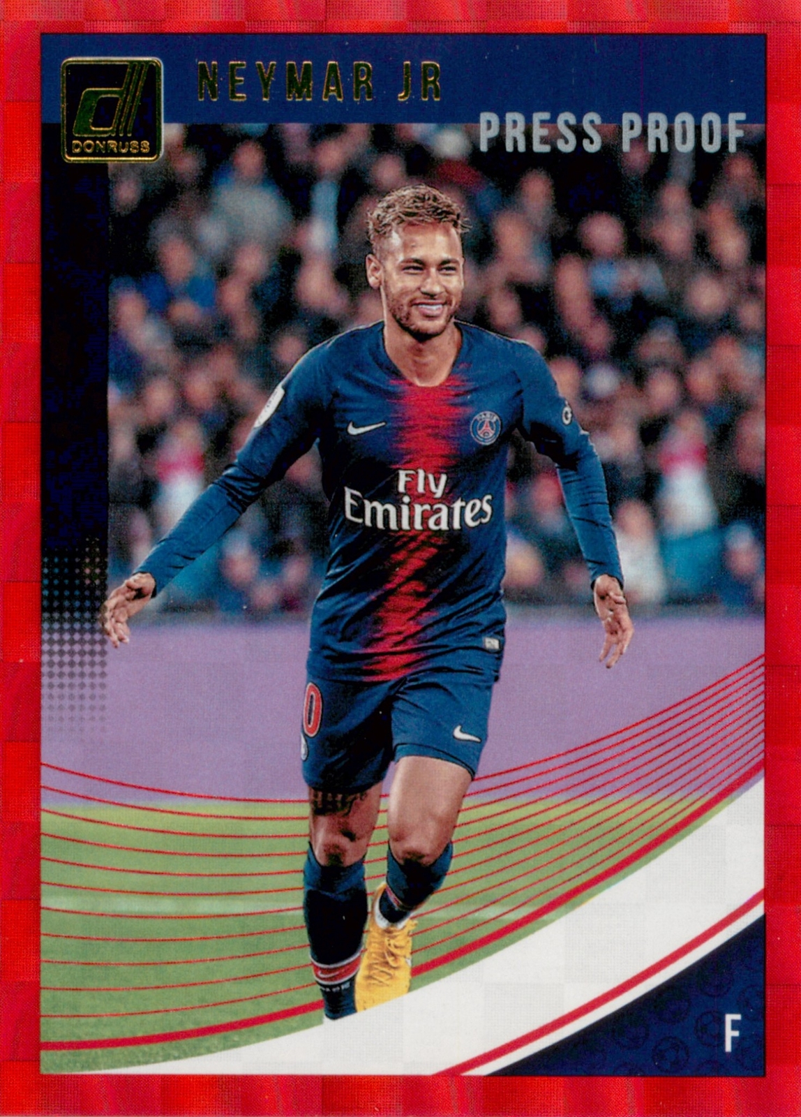 2018-19 Donruss RED Press Proof Parallel #51 Neymar Jr - Paris Saint-Germain