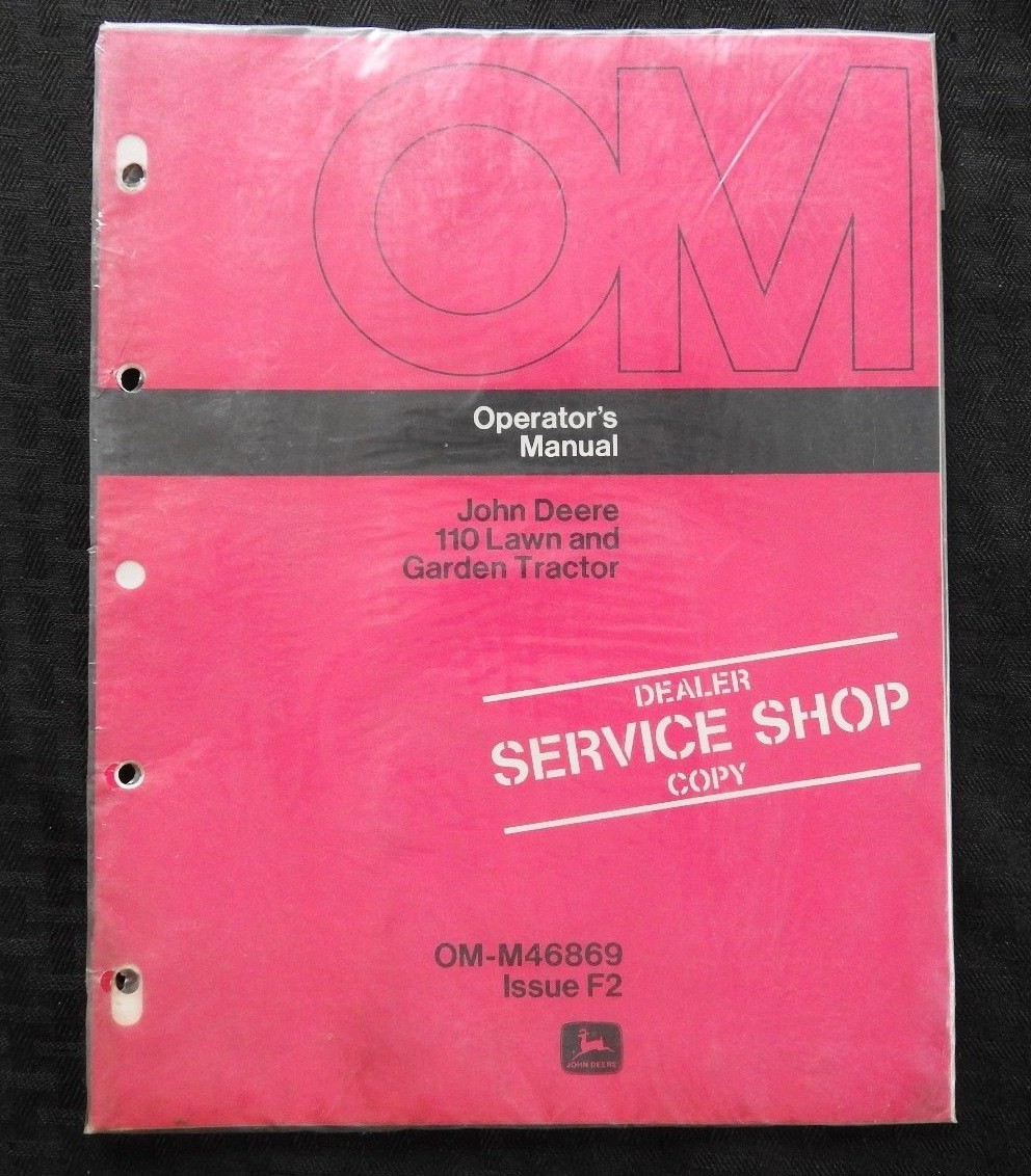 1963-64 JOHN DEERE 110 PAN SEAT LAWN TRACTOR OPERATORS MANUAL SEALED 001-2551 1963-64 JOHN DEERE 110 PAN SEAT LAWN TRACTOR OPERATORS MANUAL SEALED 001-2551