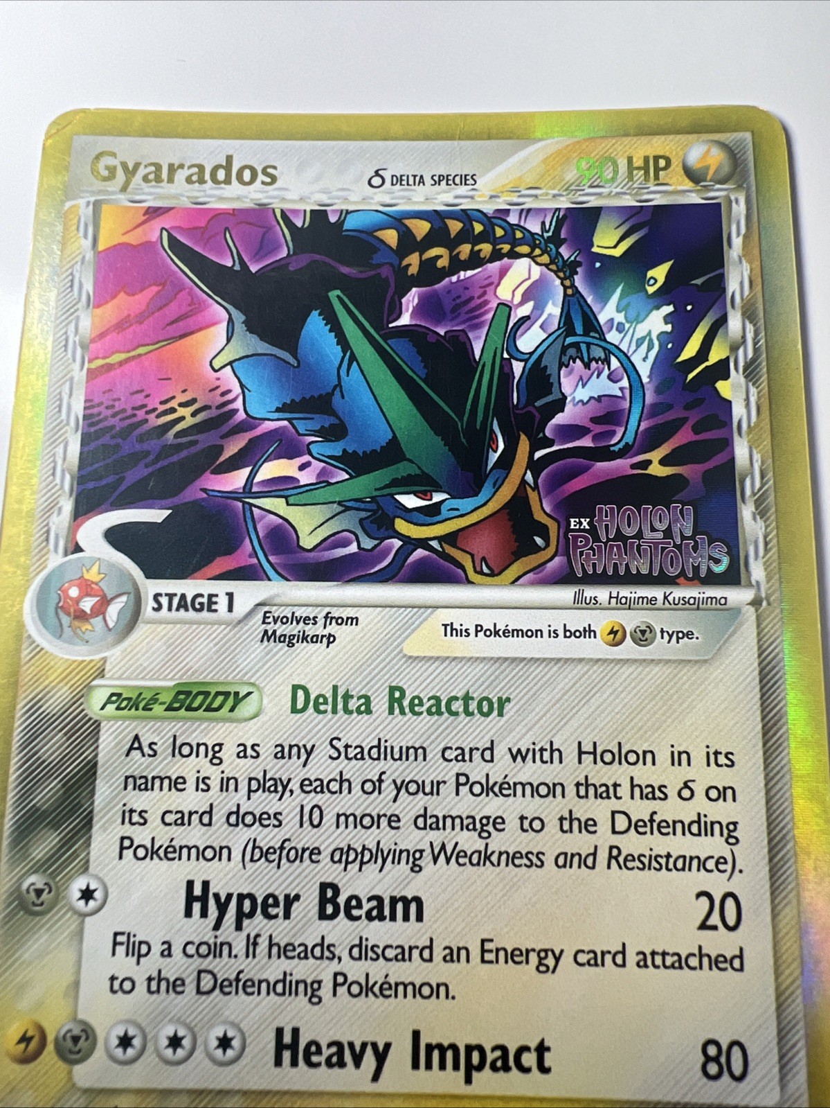 Gyarados (Delta Species) 8/110 Holon Phantoms *Reverse* Holo STAMPED Pokemon LP