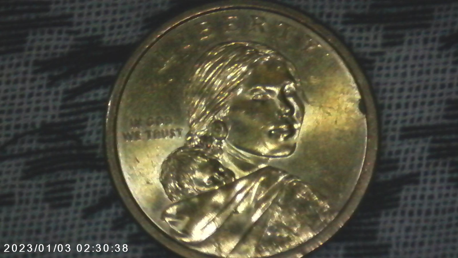RARE Sacagawea $1 Error Dollar Coin No Date  on the front Mint Mark on the edge 