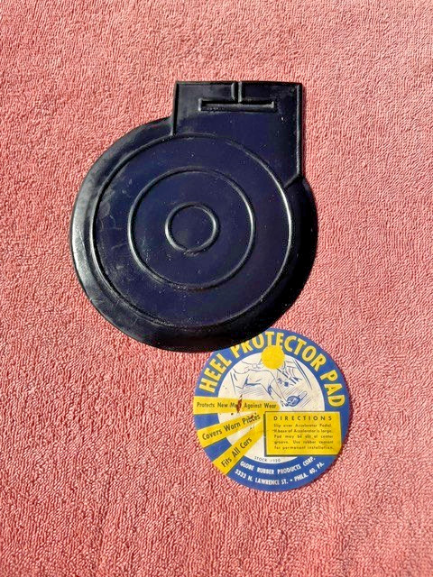 1930's 1940's 50's Vintage Car Truck NOS Accessory Gas Pedal Heel Protector Pad