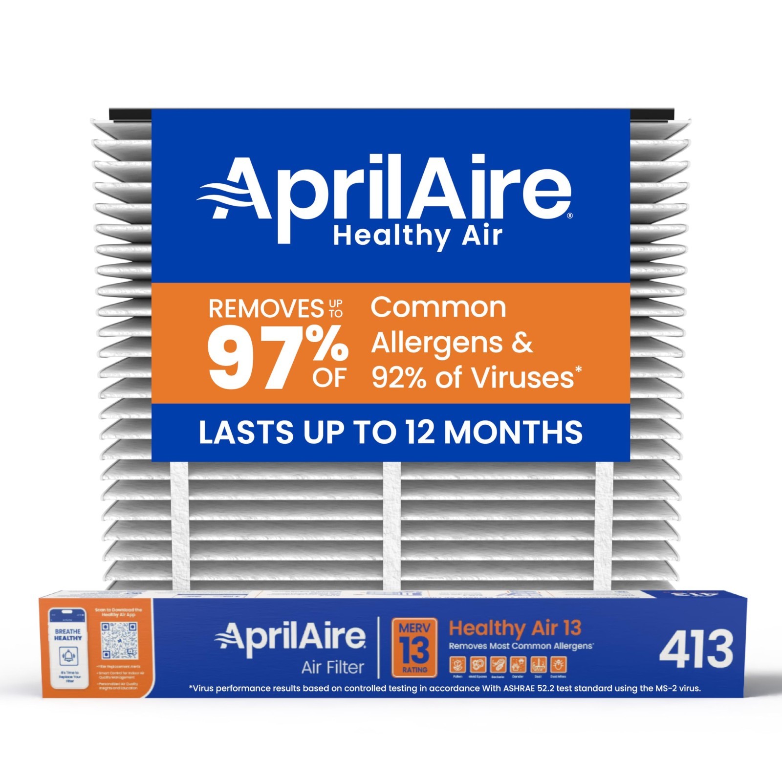 Aprilaire 413 Merv 13 Air Filter 16x25x4 Genuine OEM New, damaged box