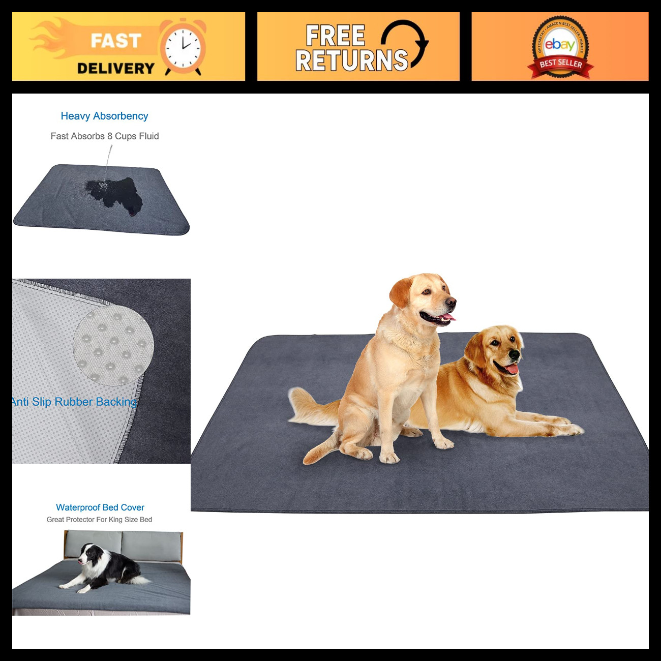 Washable Non-Slip Dog Training Pad 72\ Washable Non-Slip Dog Training Pad 72\