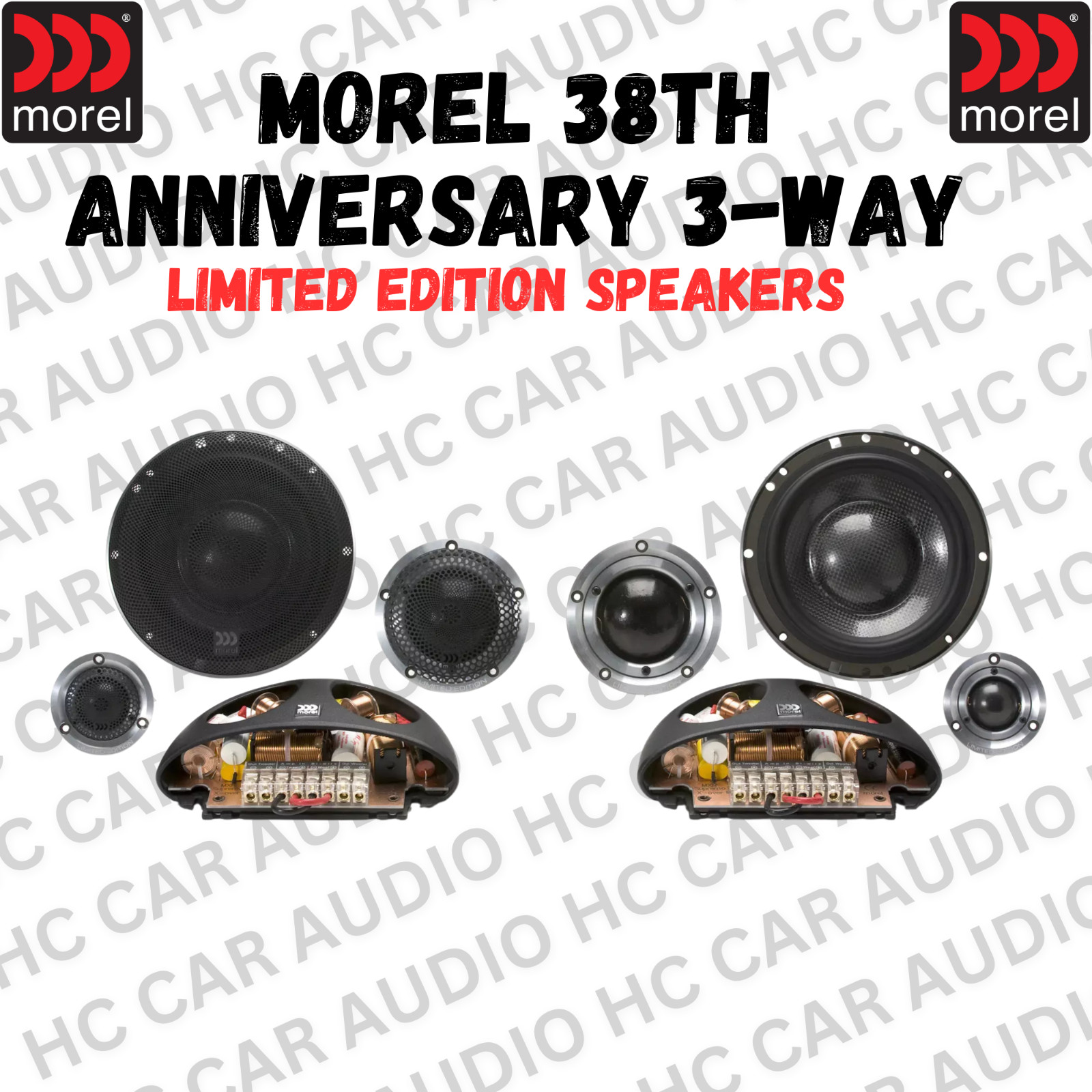 Morel  38 Anniversary Limited Edition 3 Way Component Speakers 140w RMS-Warranty