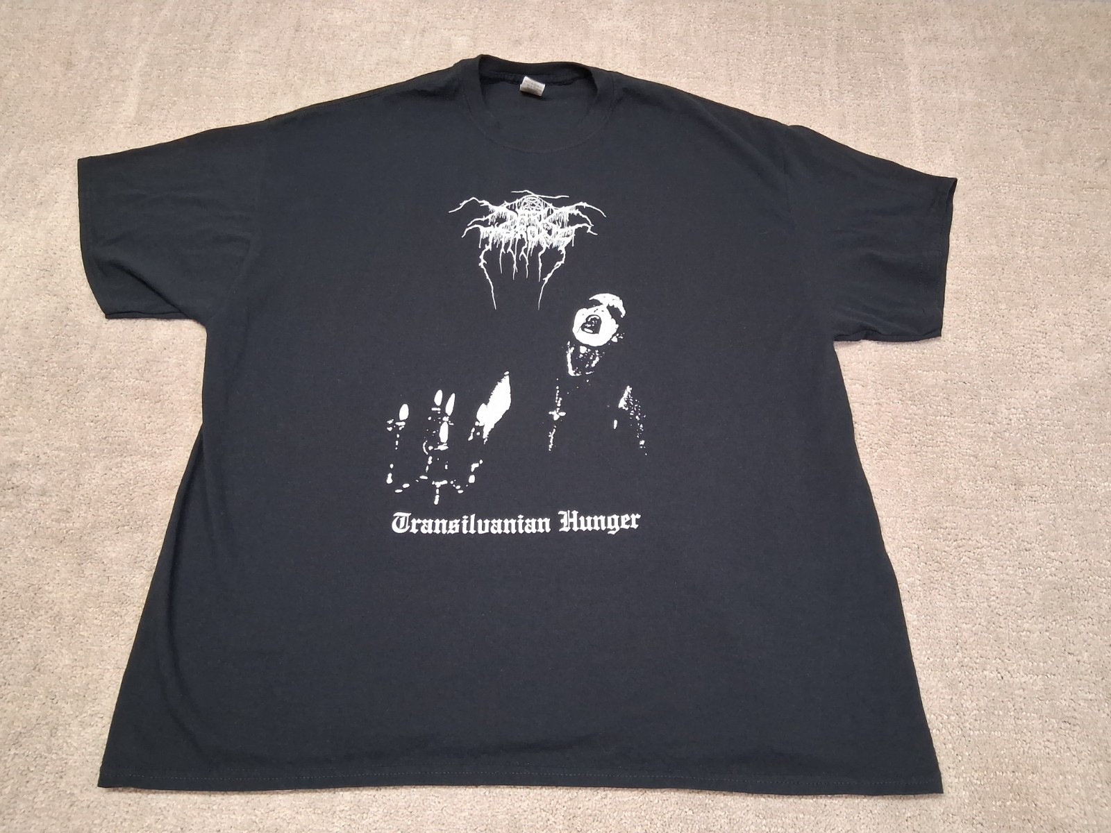 Gildan Dark Throne Transilvanian Hunger 2XL Black Death Metal Band T Shirt EUC
