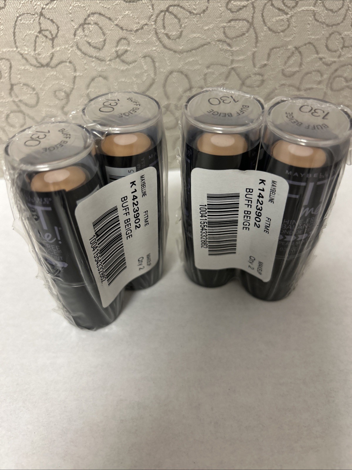 LOT OF 4 Maybelline Fit Me Shine-Free + Balance Foundation #130 BUFF BEIGE LOT OF 4 Maybelline Fit Me Shine-Free + Balance Foundation #130 BUFF BEIGE