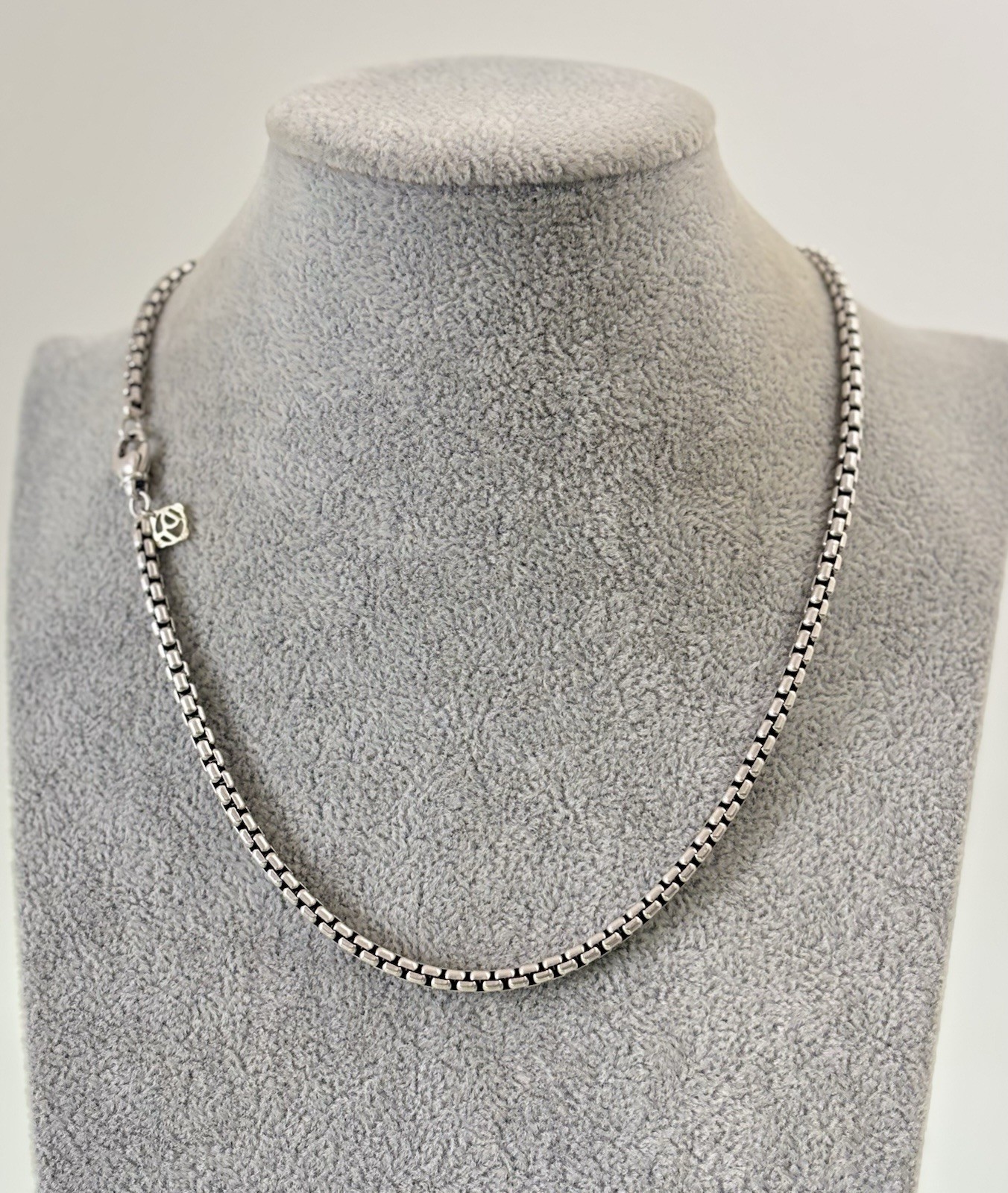 David Yurman Sterling silver 3.6mm Box Chain Necklace 18
