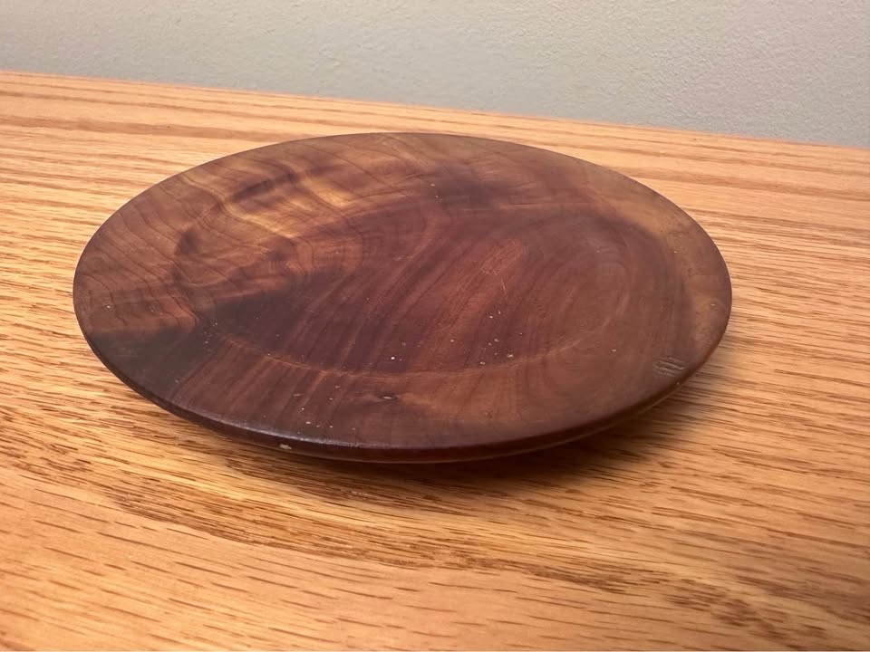 Vintage 1936 Hand-Turned Wood Presentation Plate – Rev. A.M. Blackford History