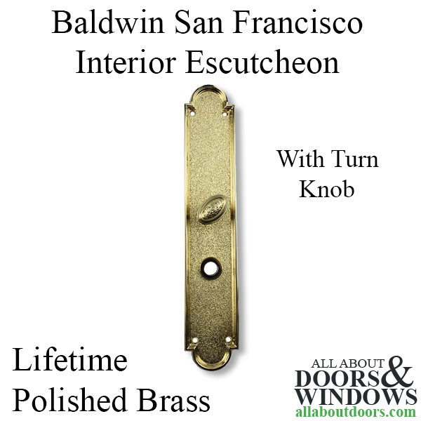 Baldwin Interior Faceplate San Francisco Polished Brass Escutcheon Plate Baldwin Interior Faceplate San Francisco Polished Brass Escutcheon Plate