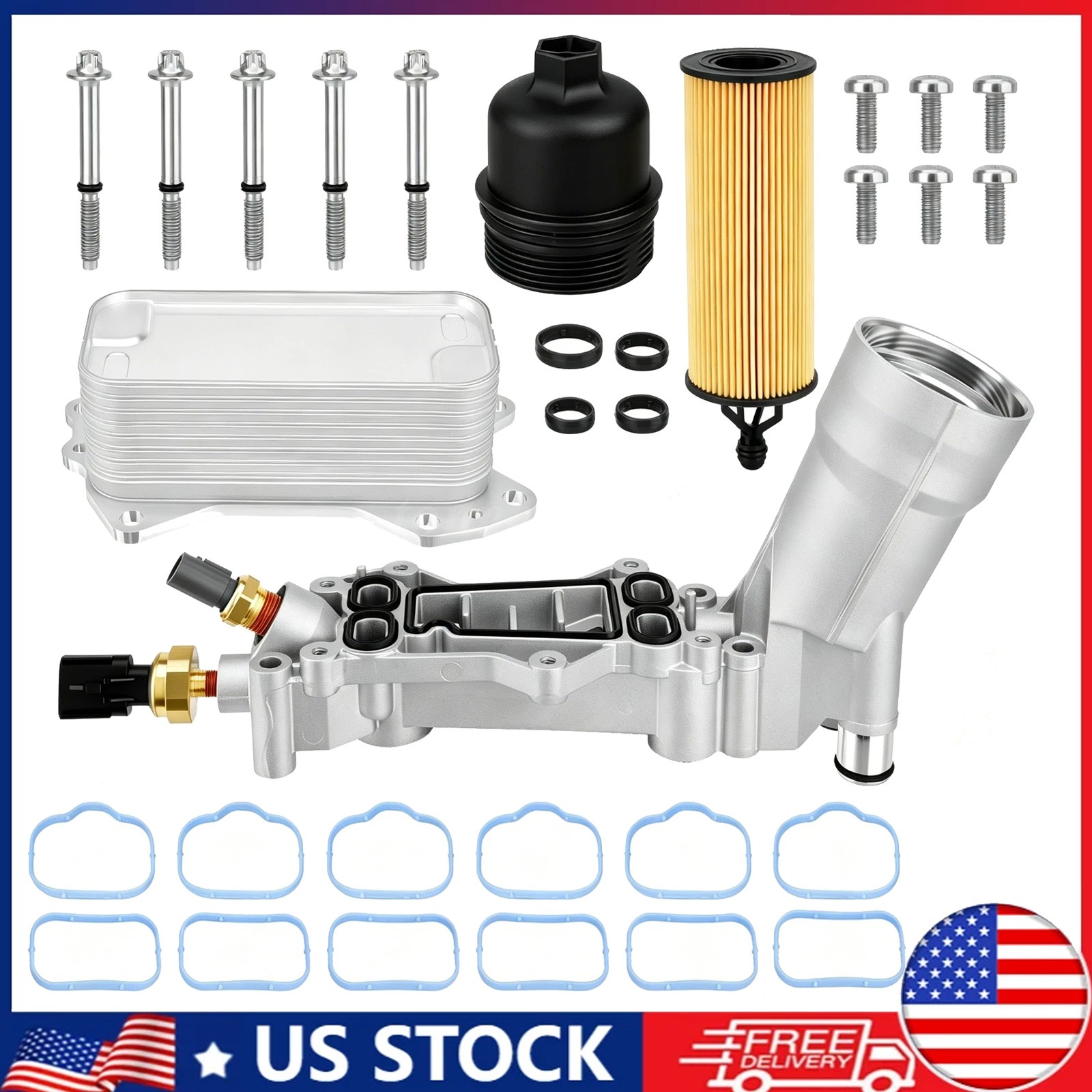 926-959 Aluminum Oil Filter Housing w/Cooler fo Chrysler Dodge Jeep 3.6L 926-876