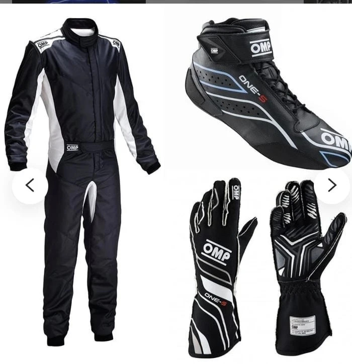 OMP Style Go Kart Racing Suit Shoes Gloves Free Balaclava
