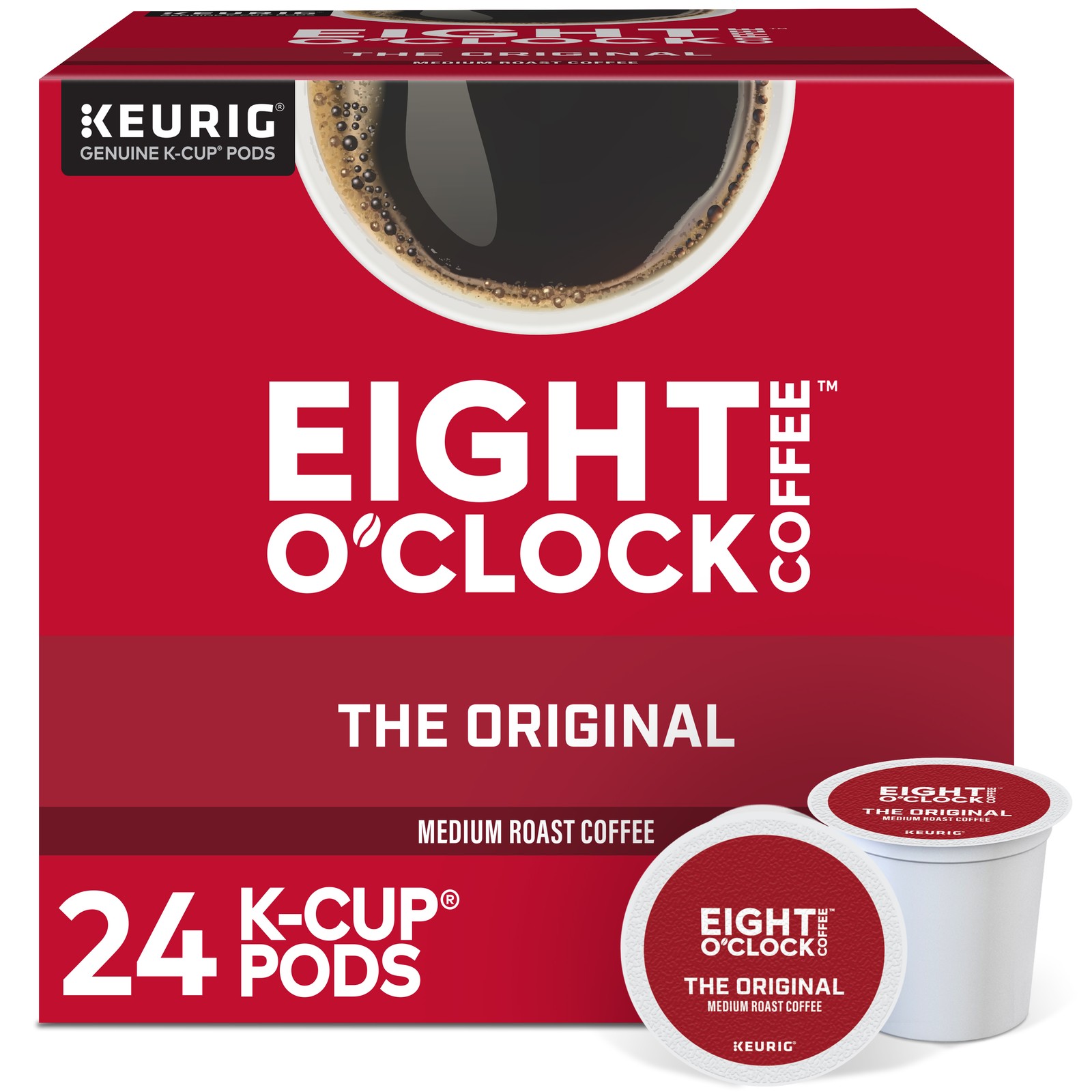 Eight O\'Clock Coffee The Original Keurig K-Cup Pods, Medium Roast Coffee, 24ct