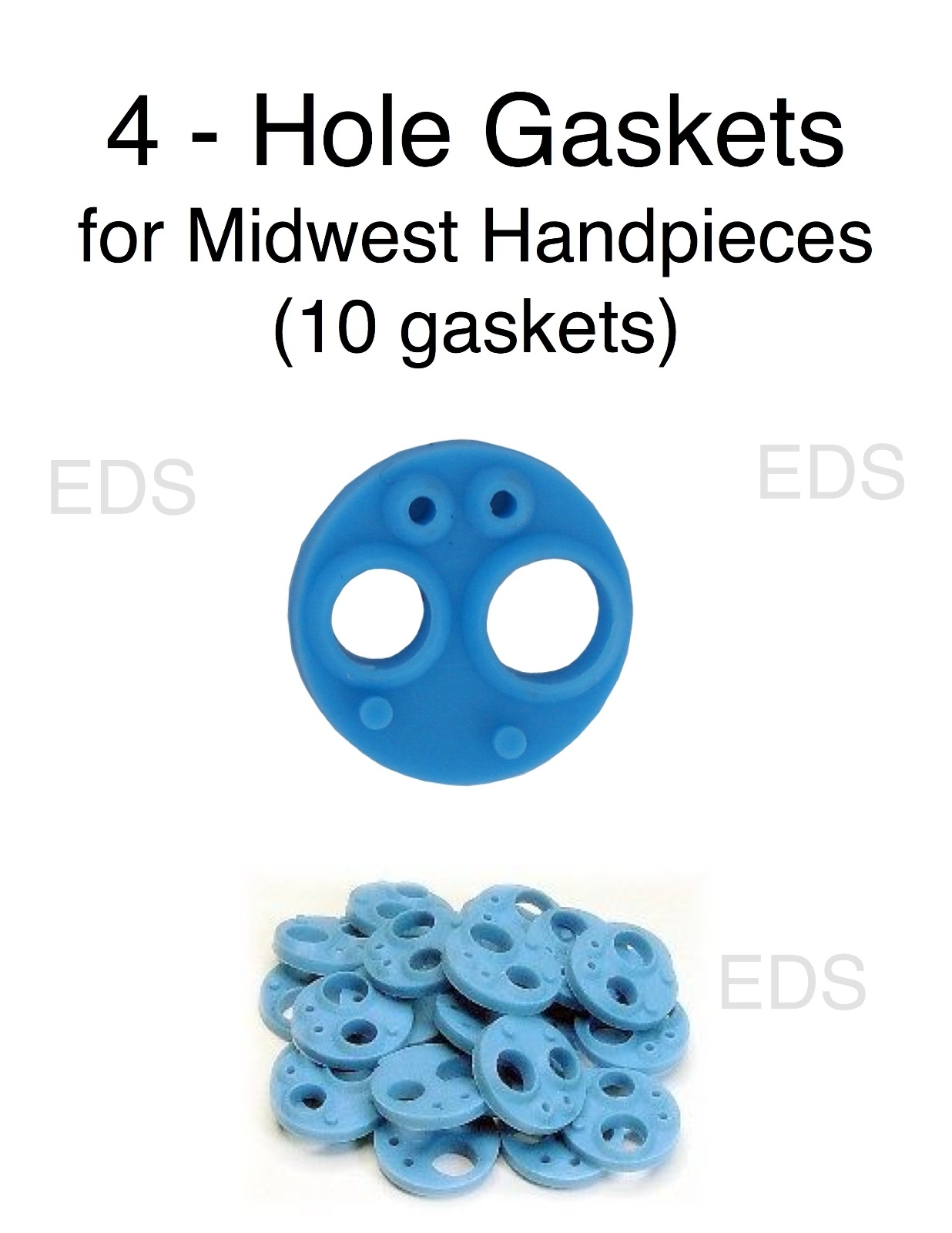 Midwest 4 Hole Handpiece Gasket - Autoclavable USA made Qty 10 gaskets 