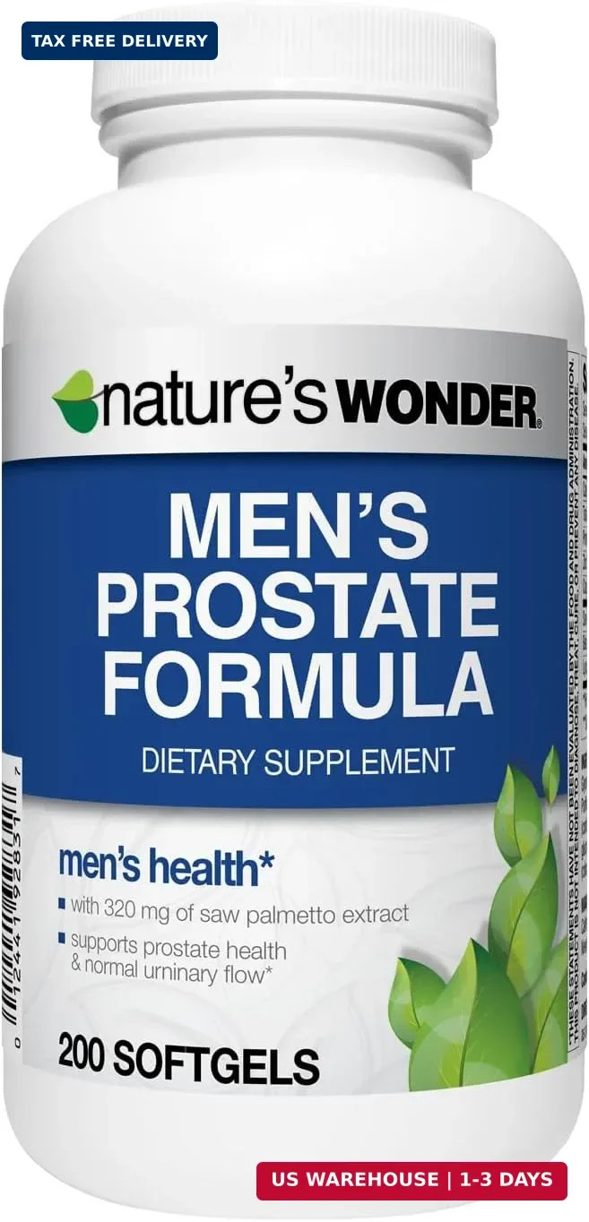 Nature\'s Wonder Men\'s Prostate Formula with Saw Palmetto, Beta-Sitosterol & Lyco