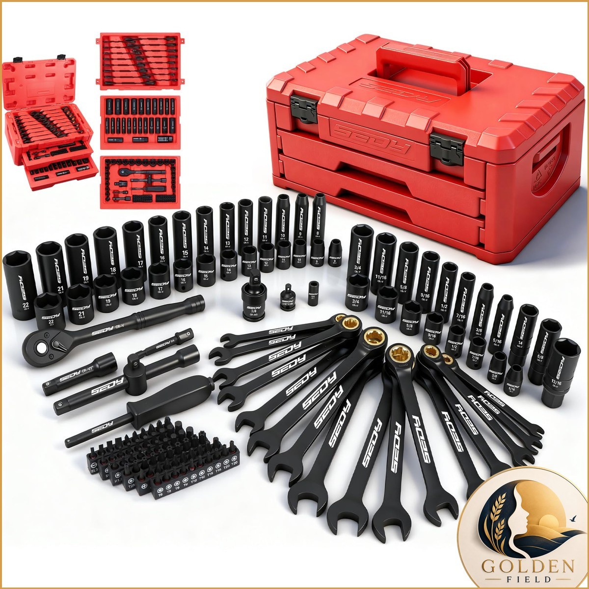 SEDY 81170 AU 132-Piece SAE/Metric 1/4\
