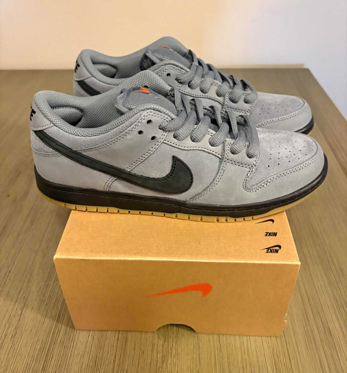 Nike SB Dunk Low Pro Cool Grey/Black - Men's US 8.5 - no box lid