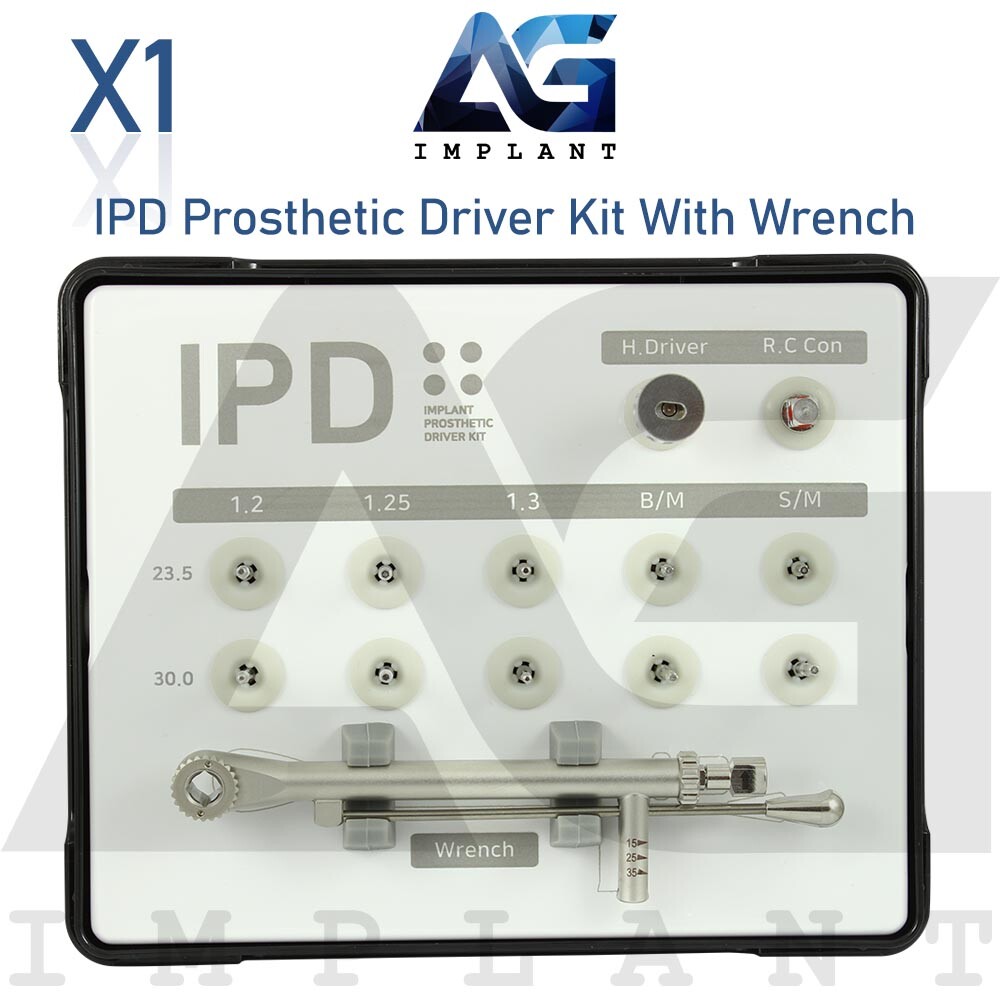 IPD Prosthetic Driver Kit Instrument Tool Universal Screw Fixation Dental Wrench
